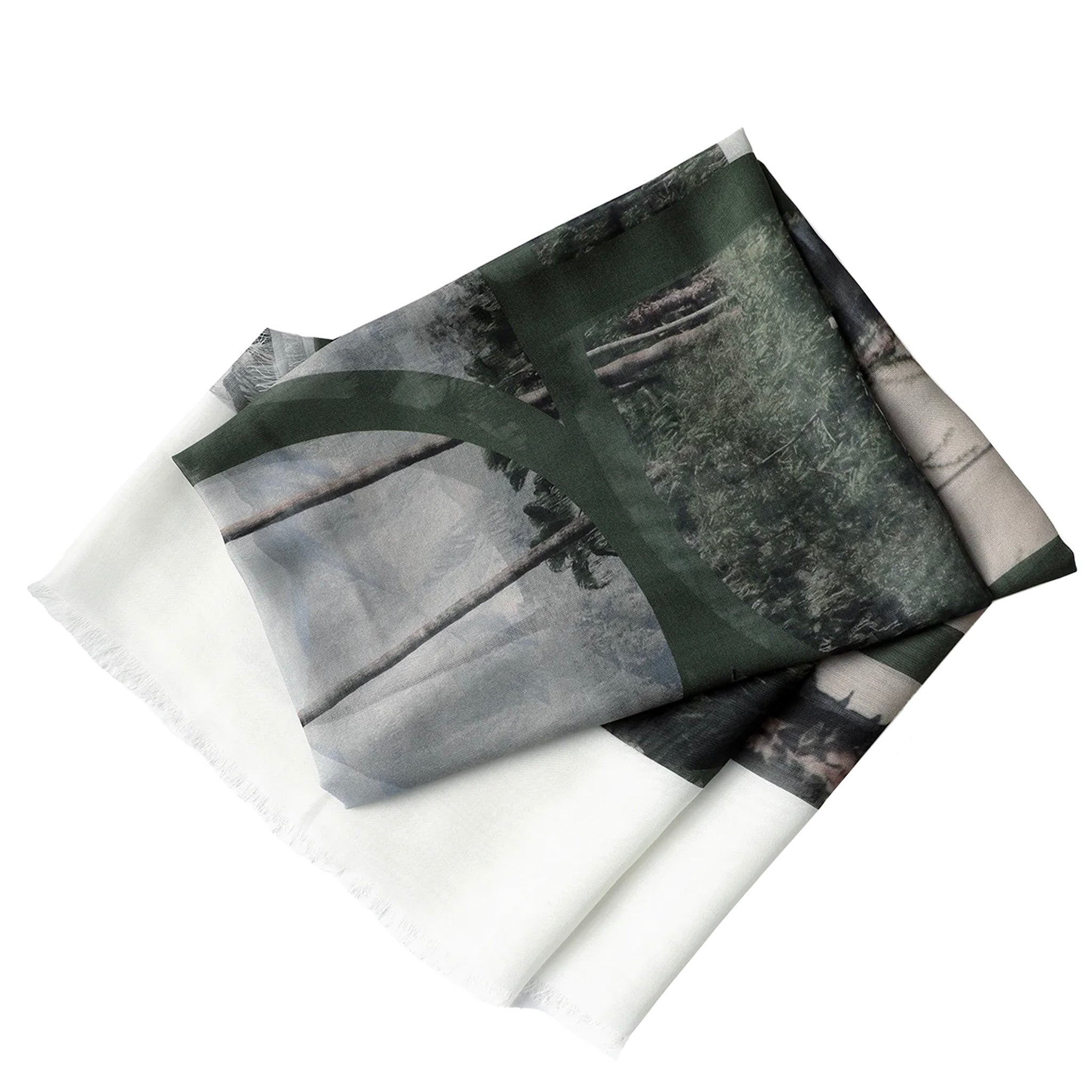 Folded fabric with a textured pattern on a white background