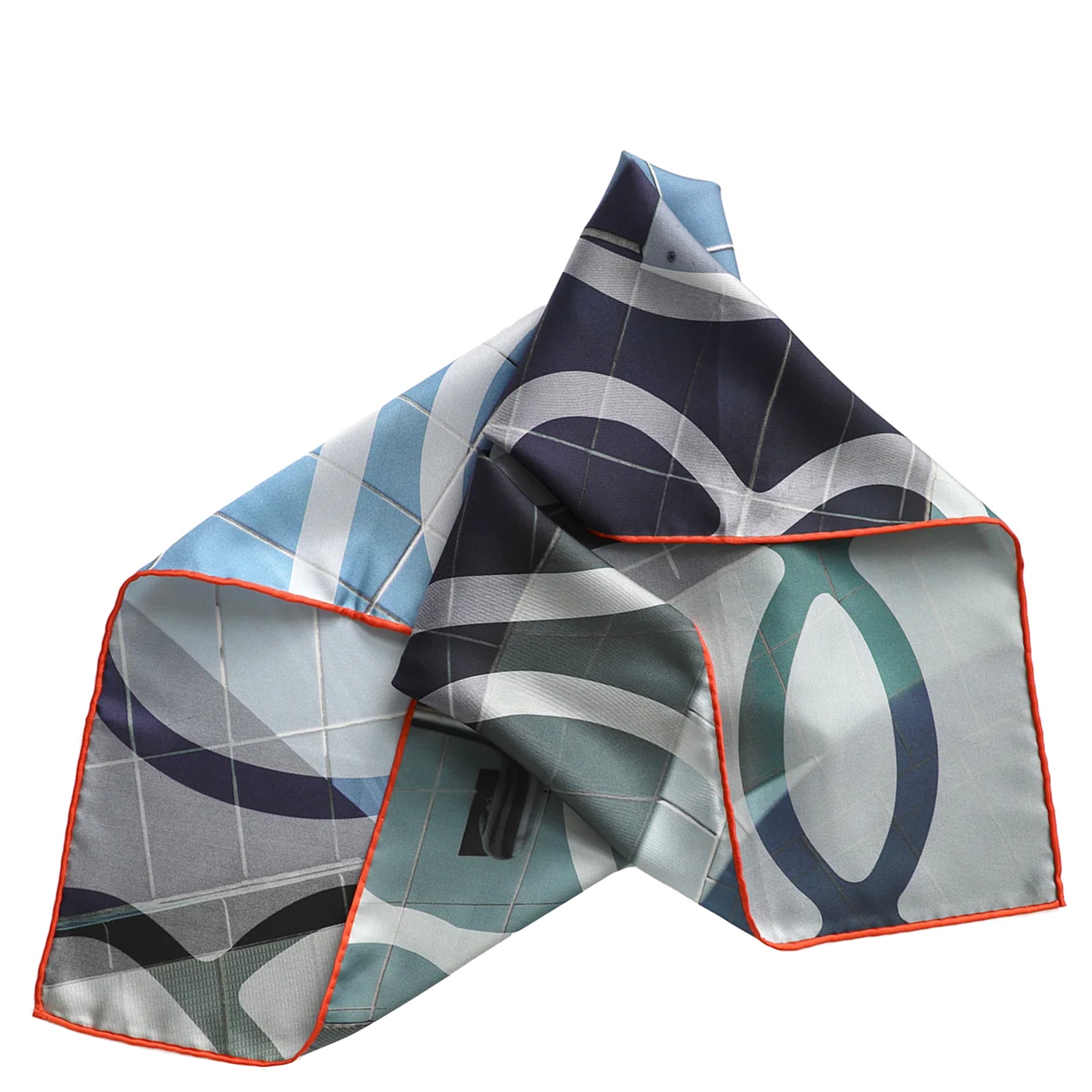 Colorful patterned scarf on a white background