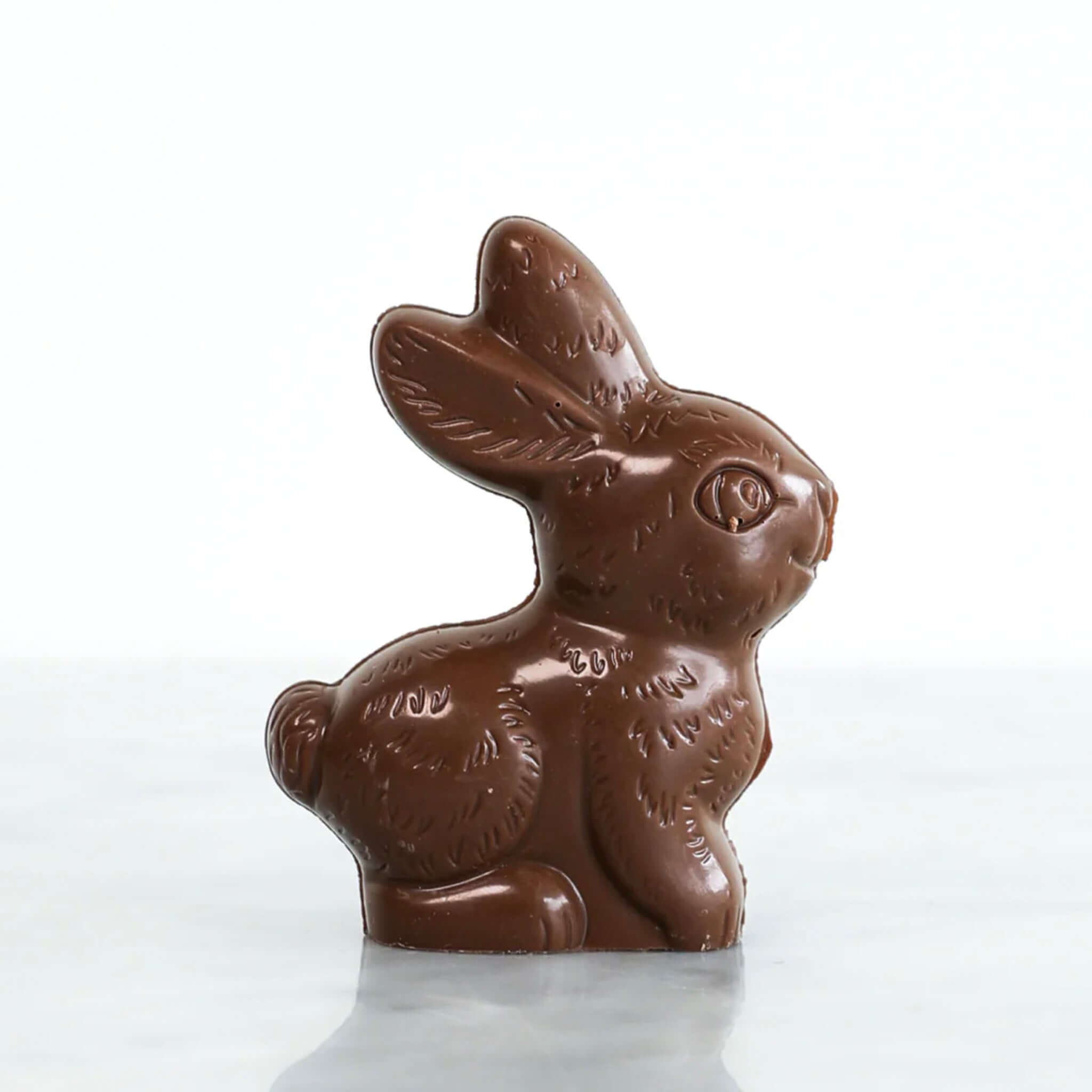 Alt Tag: House of Chocolate Milk Chocolate Bunny Easter treat 37% couverture milk chocolate bunny figure