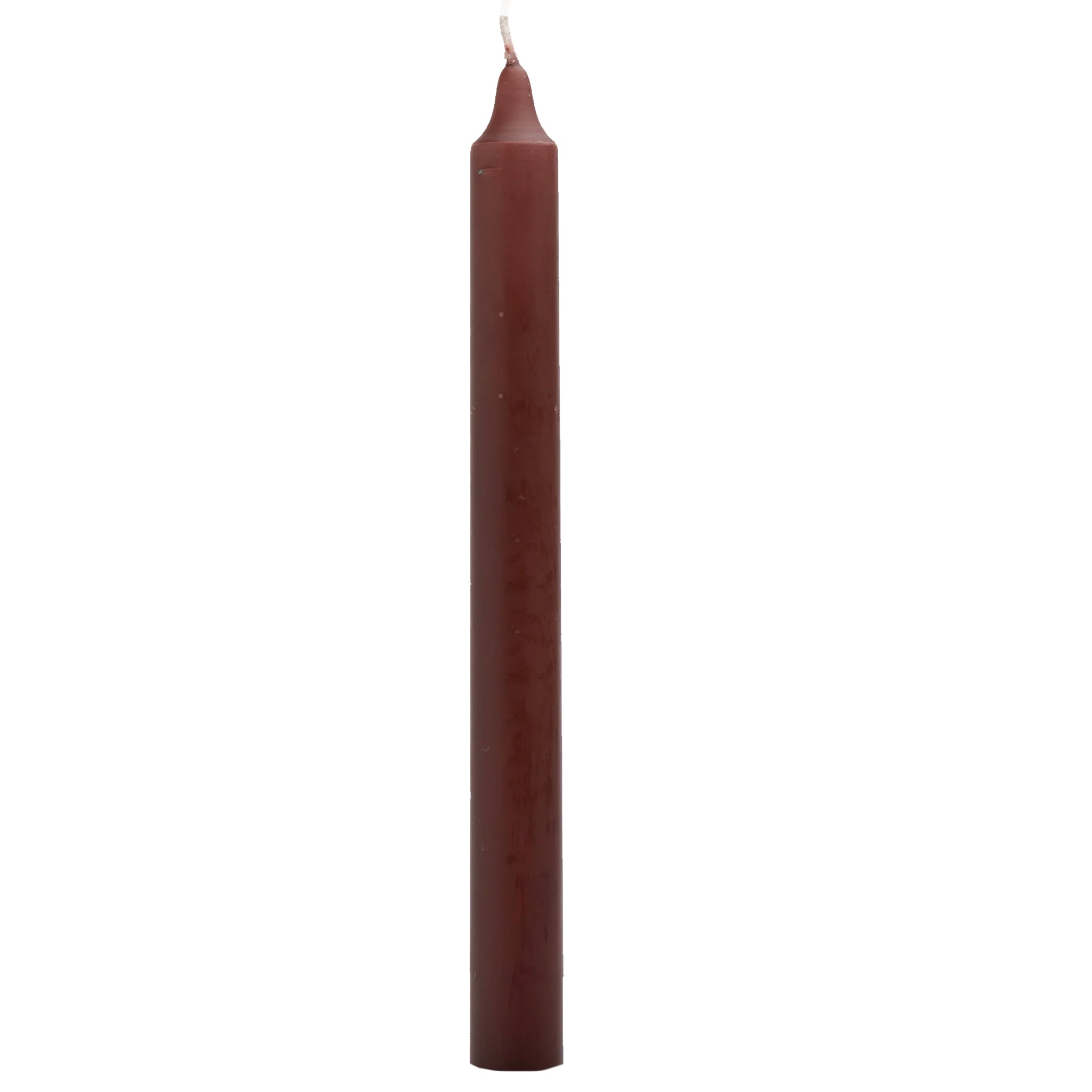 Household Taper Candle in chocolate color, handcrafted by National Candles, 240mm high, perfect for home decor.
