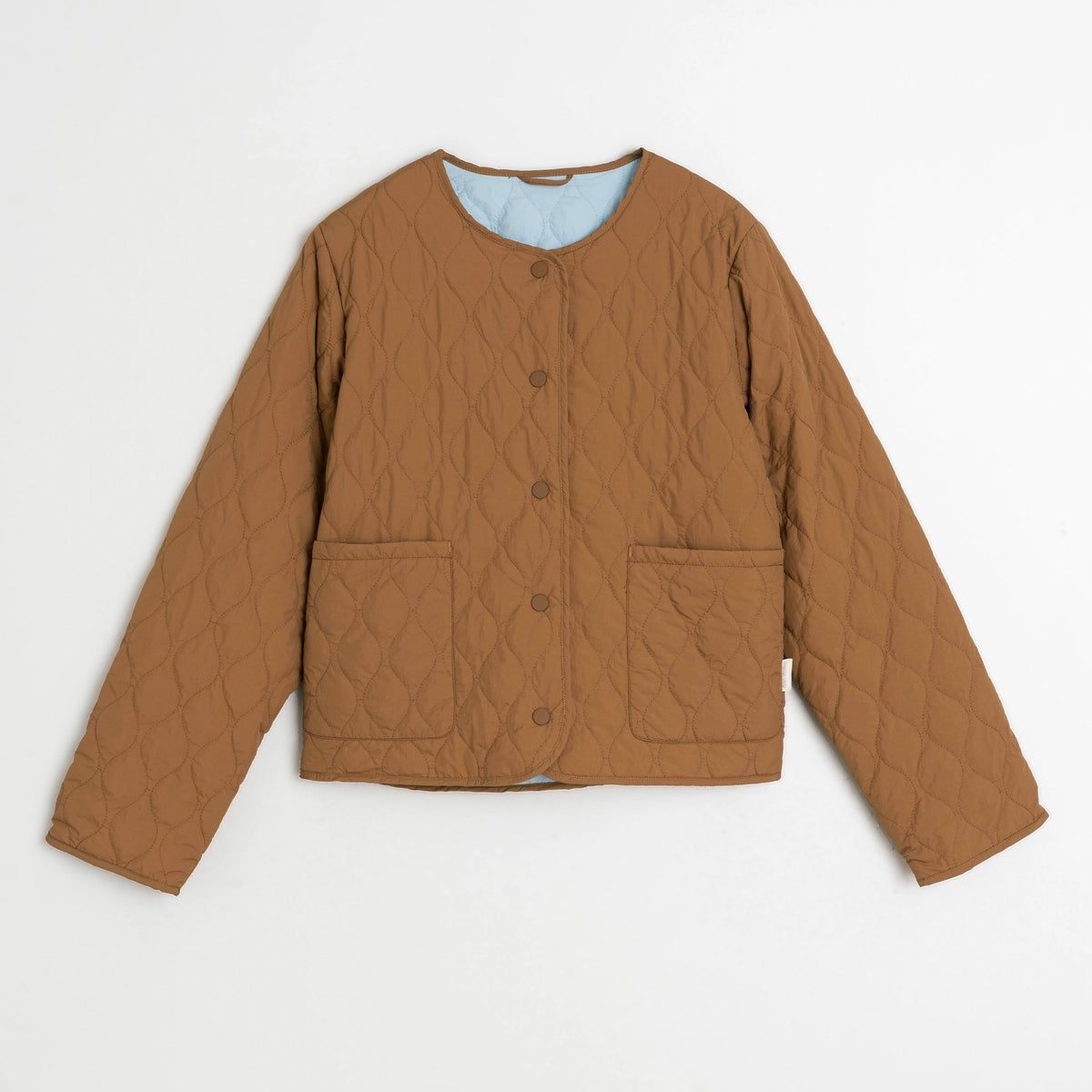 Indi & Cold Reversible Quilted Coat - Almond