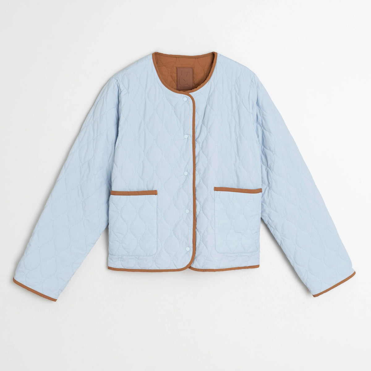 Indi & Cold Reversible Quilted Coat - Almond
