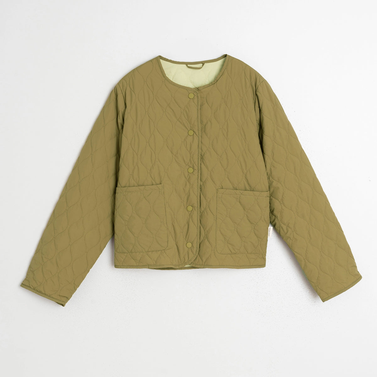 Indi & Cold Reversible Quilted Coat - Khaki