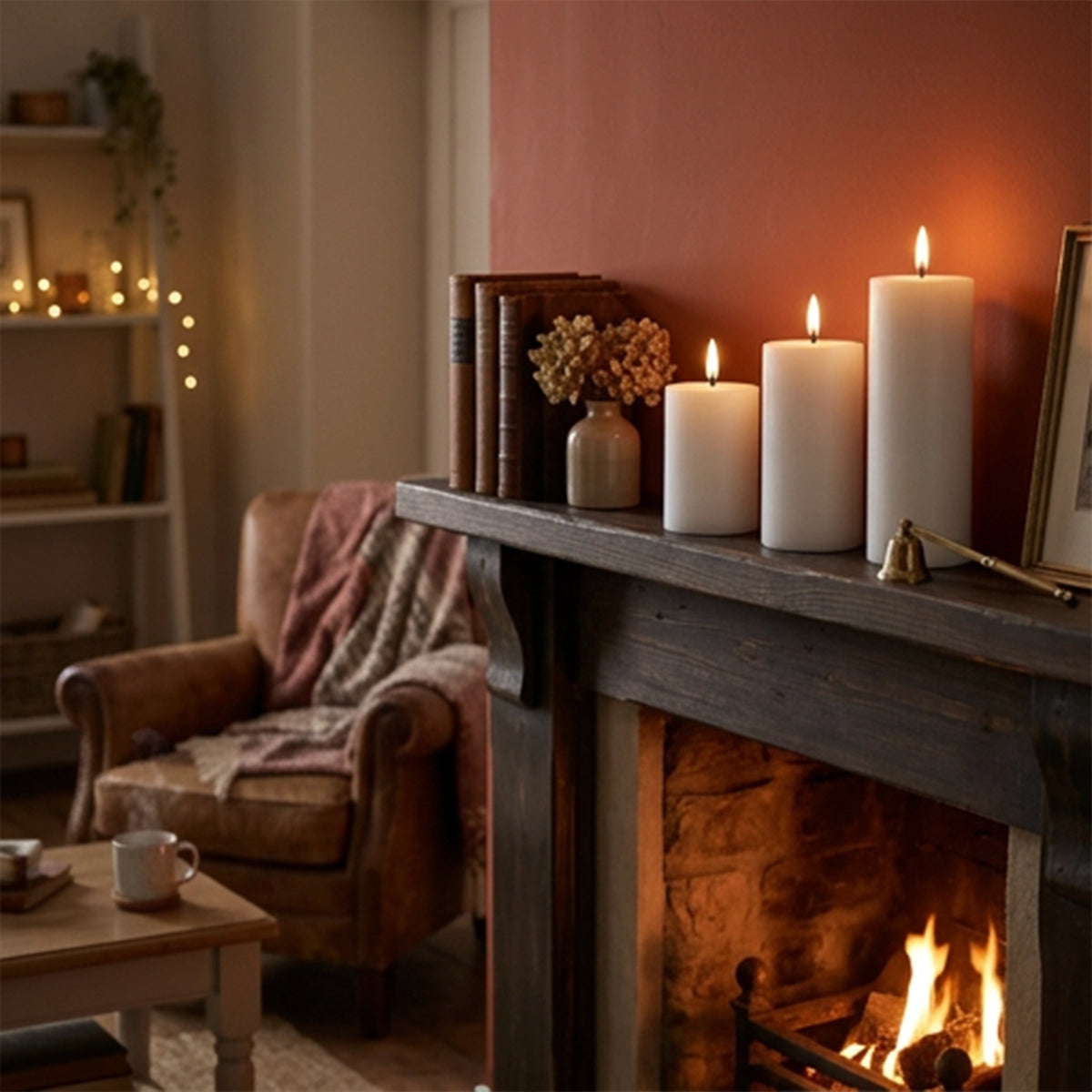 Indoor Rechargeable LED Pillar Candle