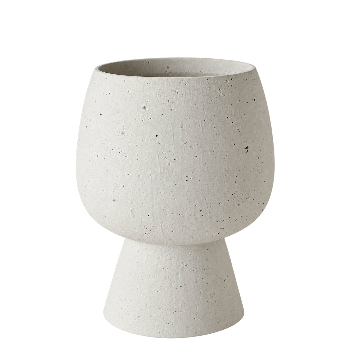 Iris Pedestal Textured Ceramic Vase