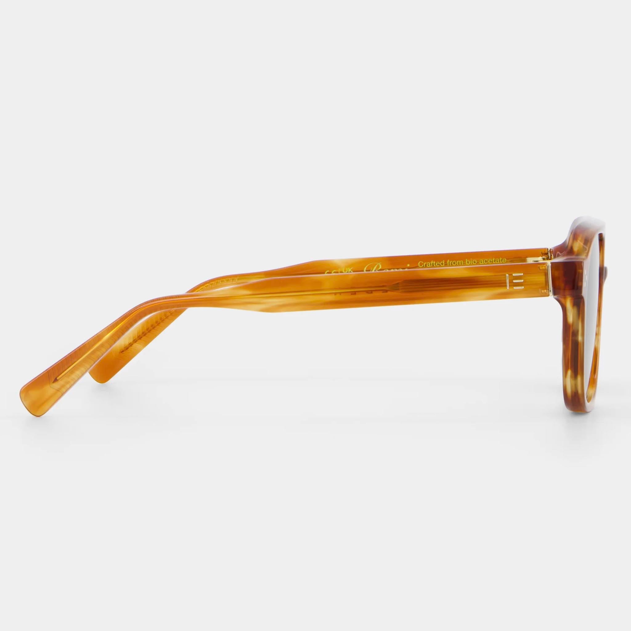 Sunglasses with tortoiseshell frame on a white background