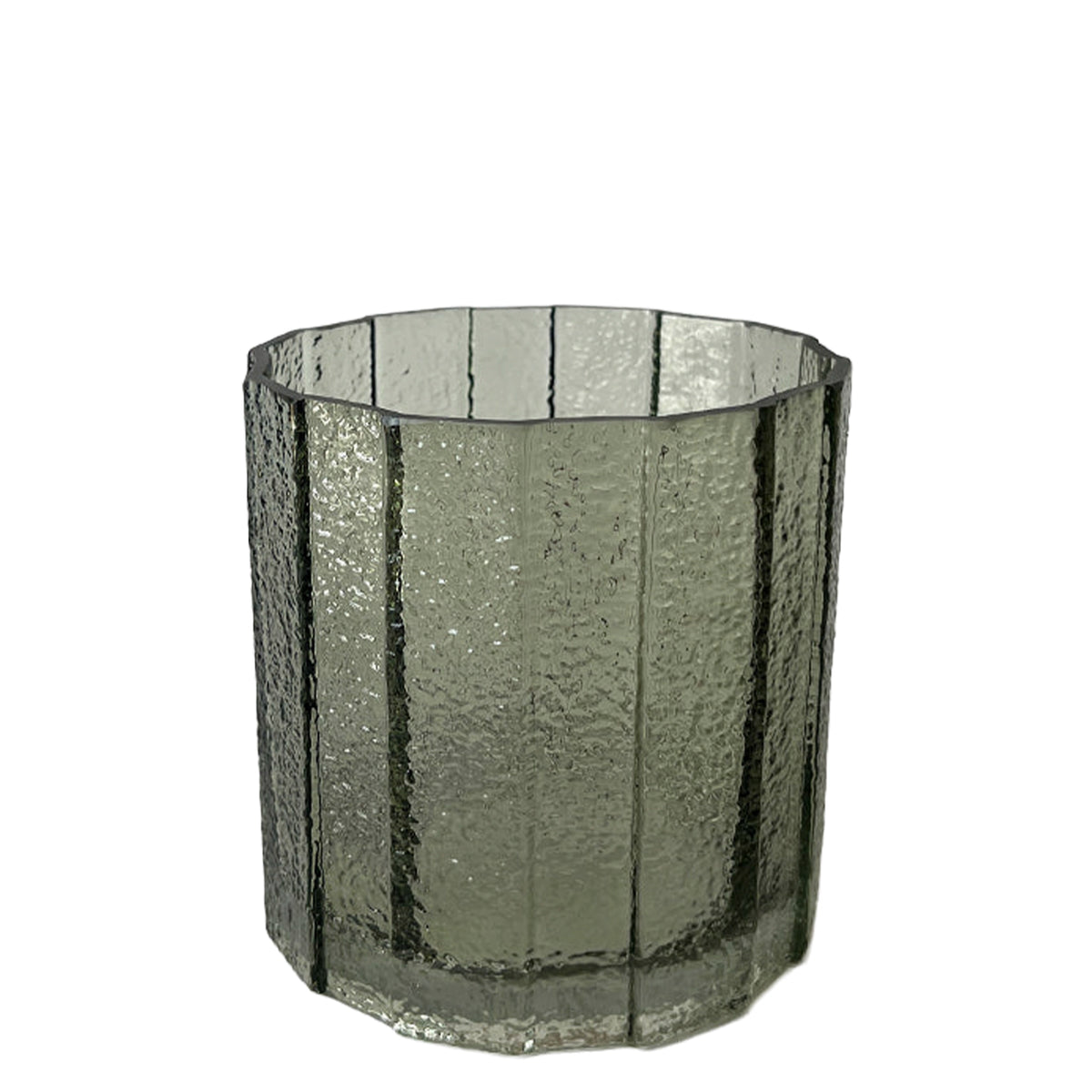 Ivy Glass Vase - Olive Green