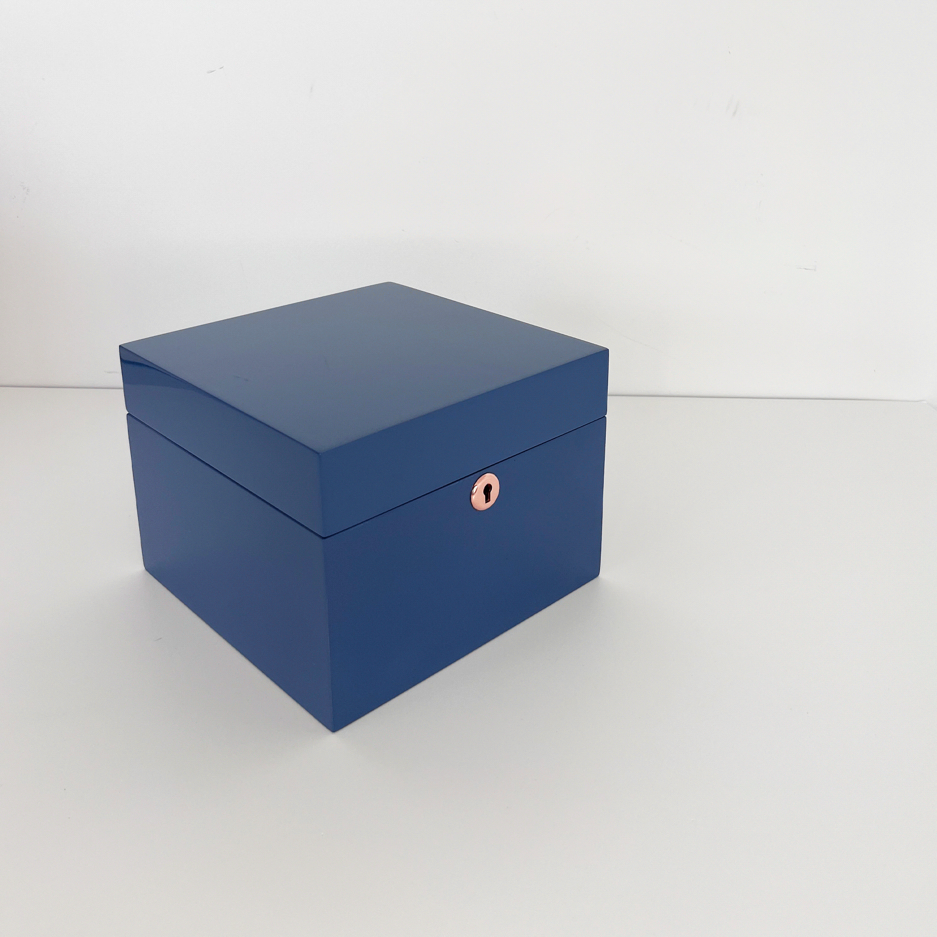 Jewellery Box Lockable Square - Azure