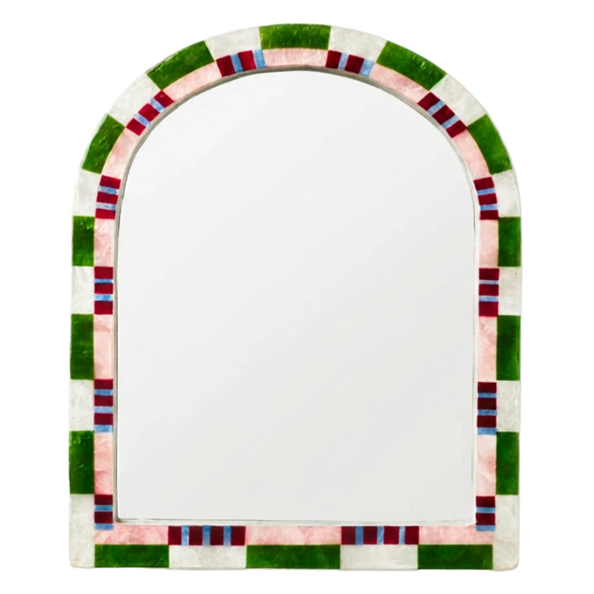 Jones & Co Capiz Shell Bloom Nouveau Mirror - Check