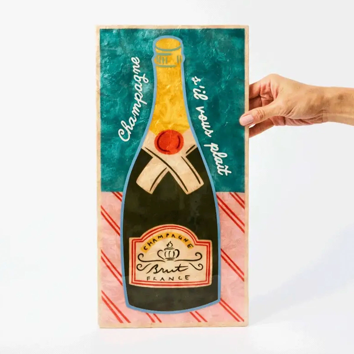Jones & Co Capiz Shell Happy Hour Wall Art - Champers