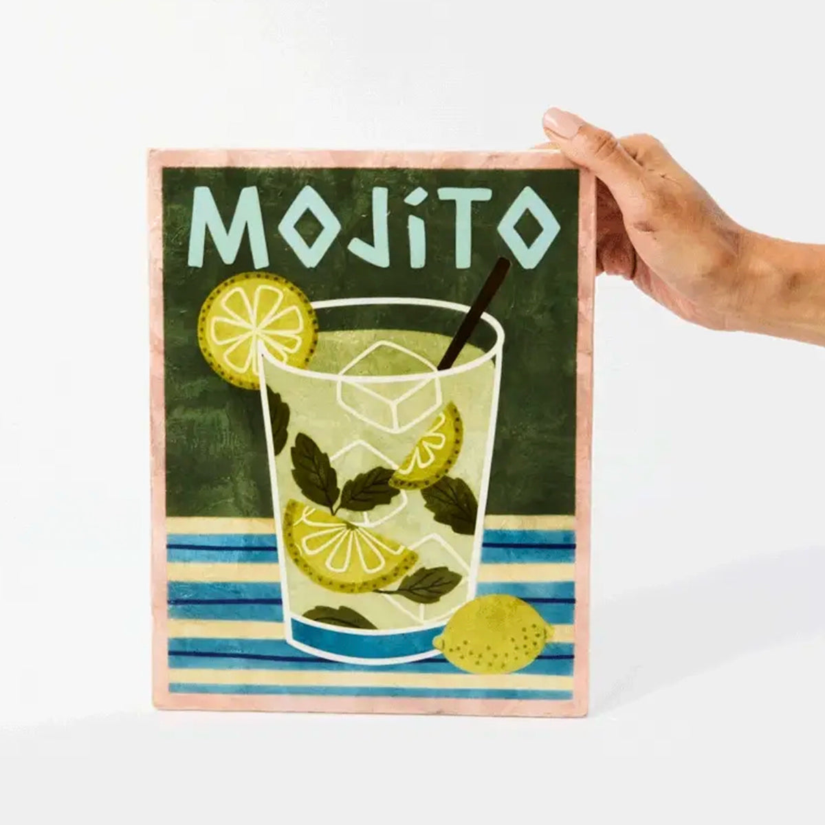 Jones & Co Capiz Shell Happy Hour Wall Art - Mojito