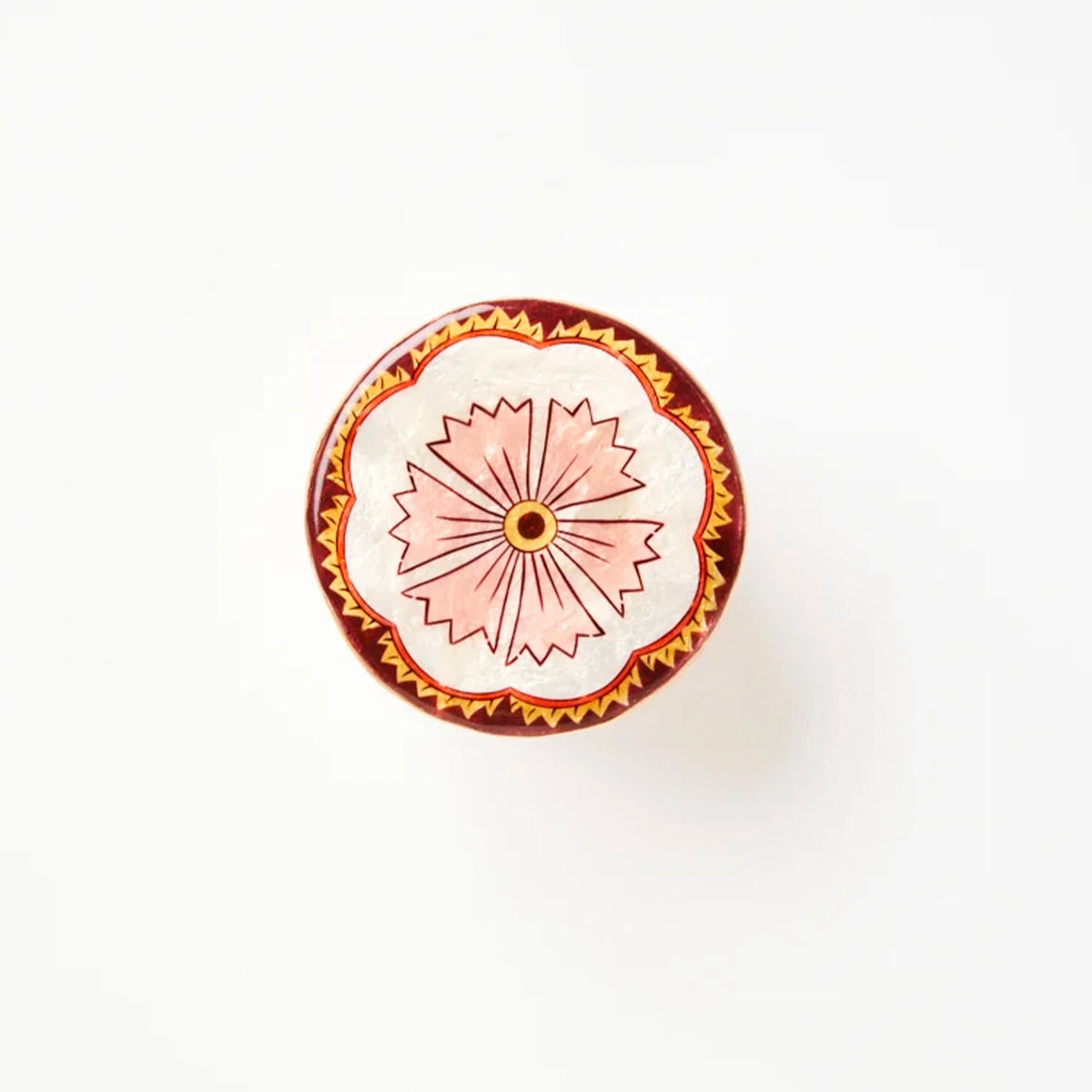 Jones & Co Capiz Shell Samira Tall Box - Pink Flower