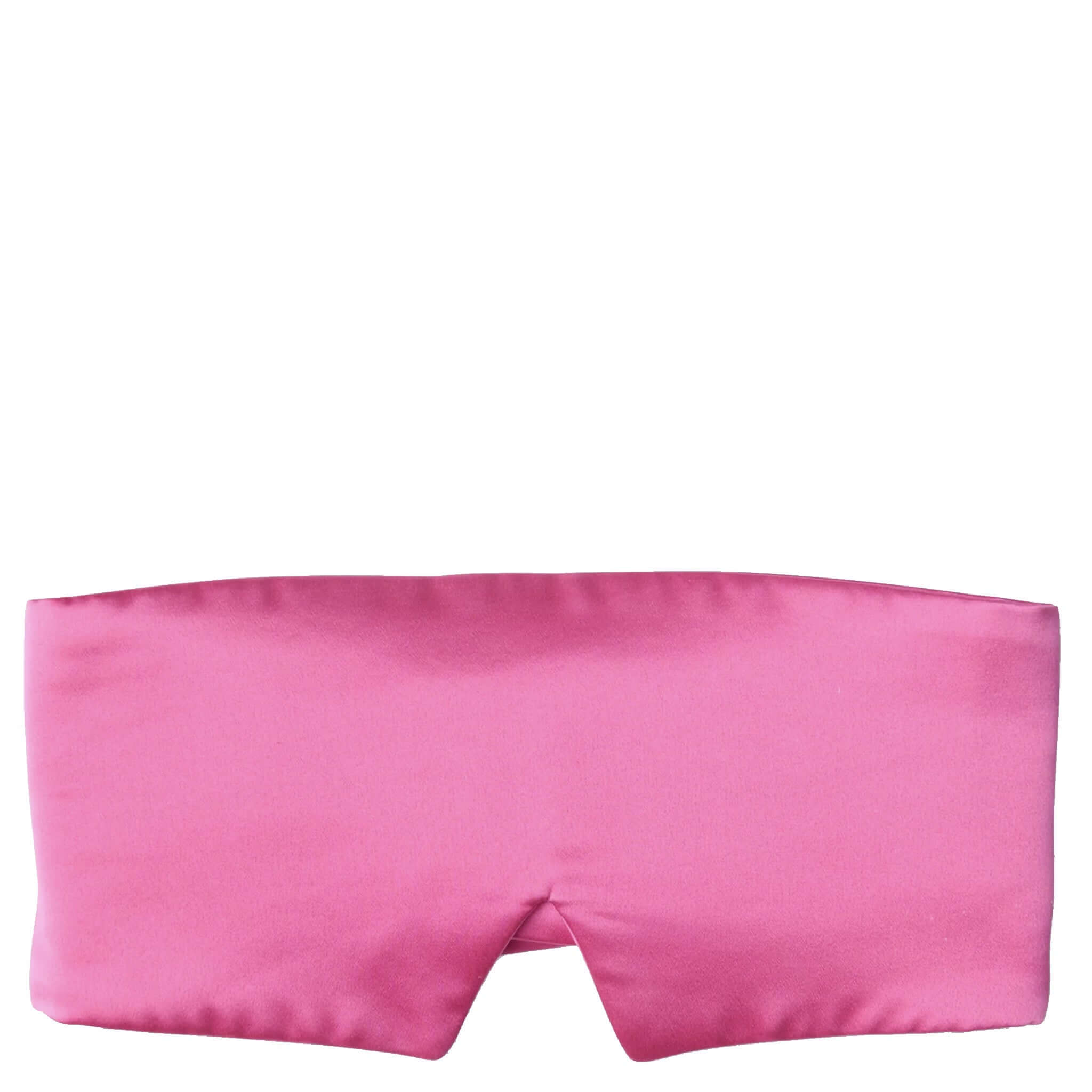 Alt Tag: Kip & Co Block Out Silk Eye Mask - Perfect Pink 22 momme mulberry silk blackout sleep mask with adjustable velcro wrap