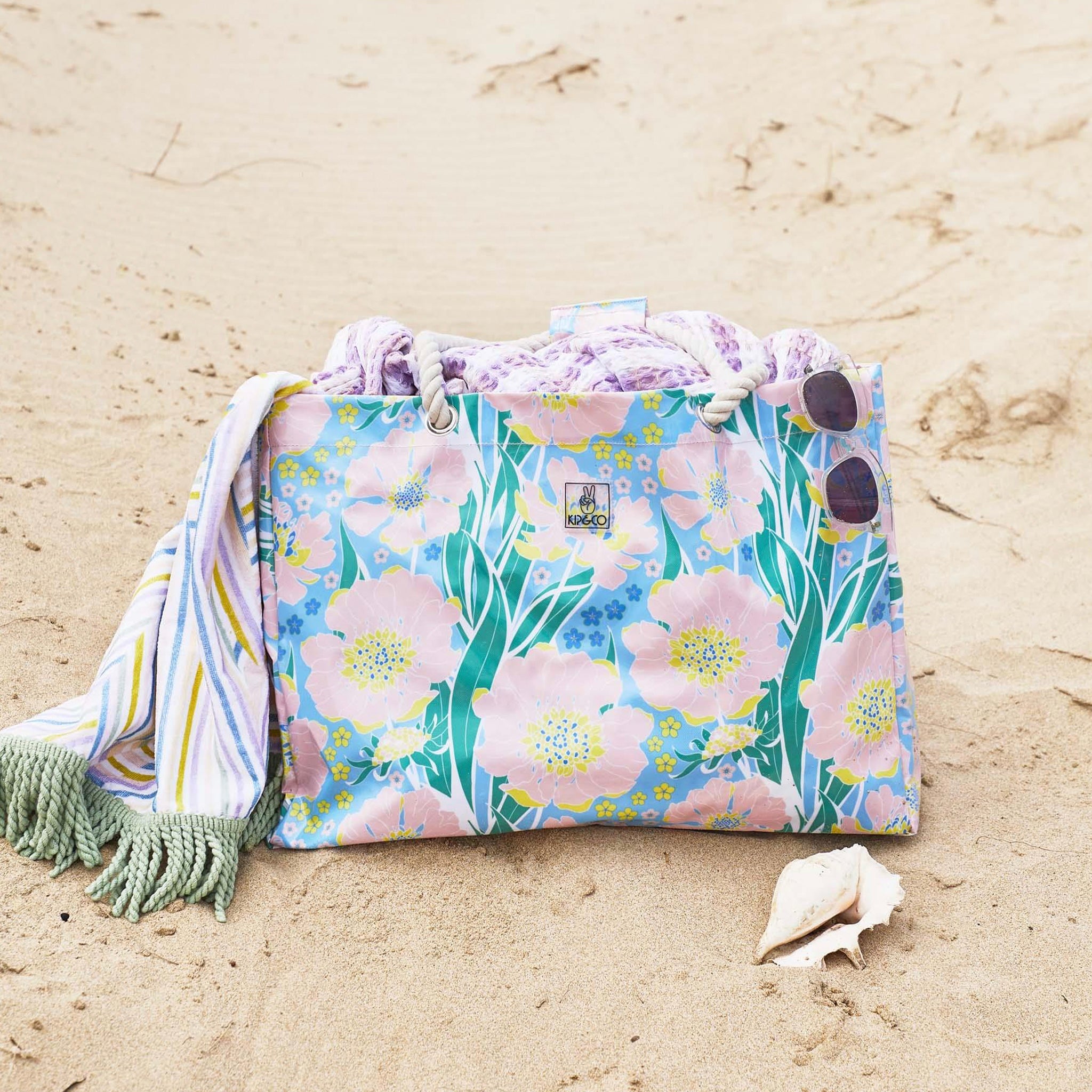 Kip & Co Beach Bag - Tumbling Flowers - Tea Pea Home