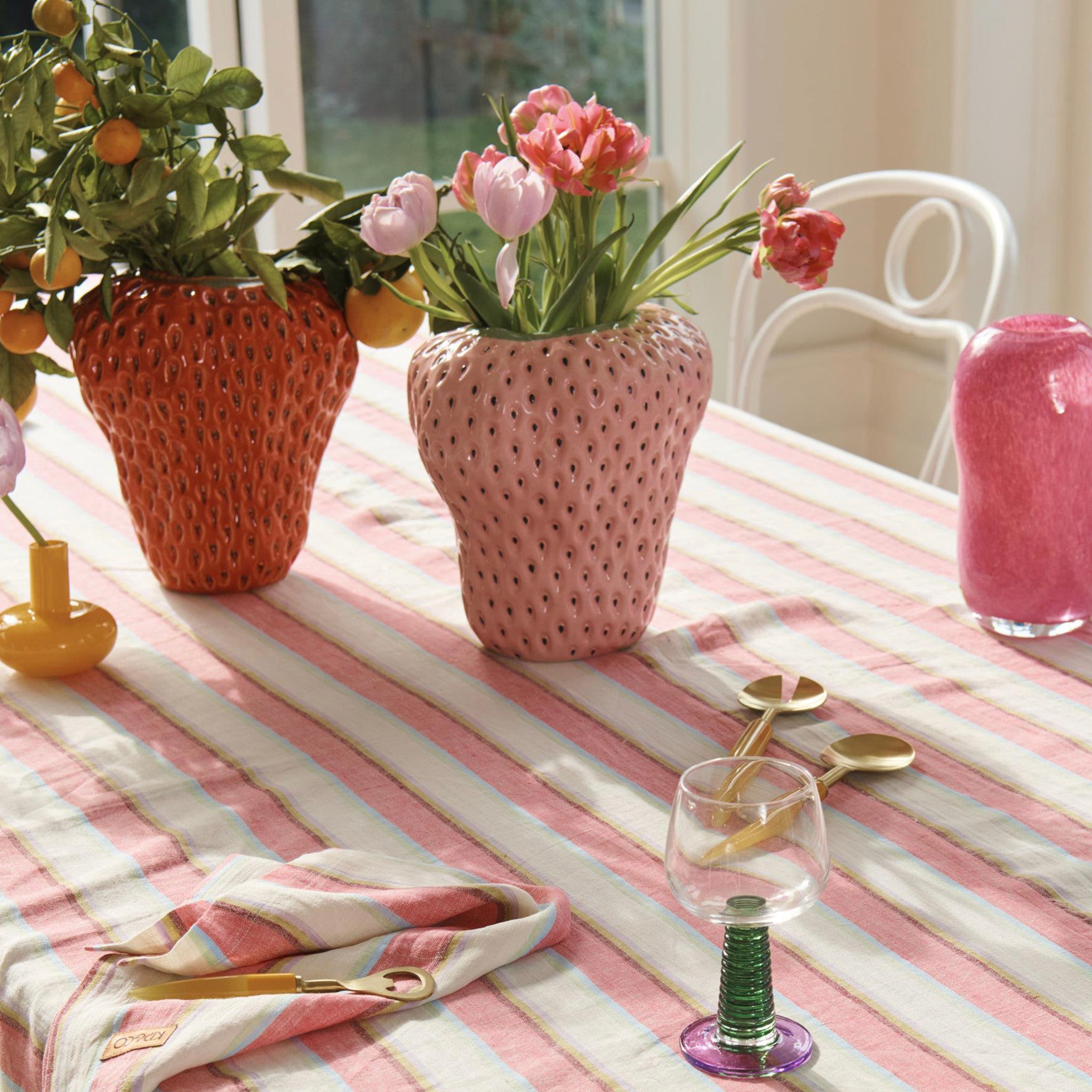 Kip & Co Ceramic Vase - Pink Pineberry