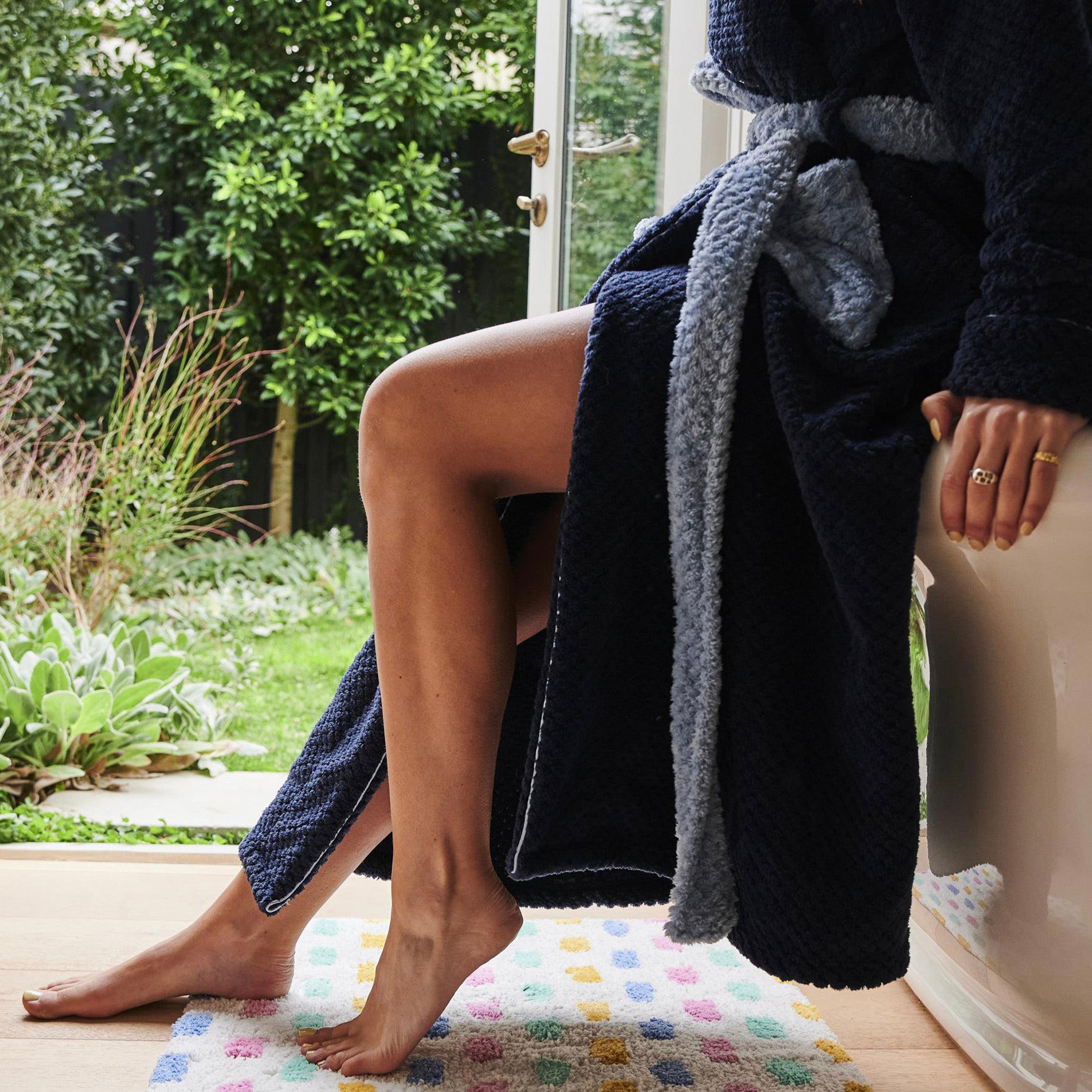 Kip & Co Cosy Robe - Deep Blue