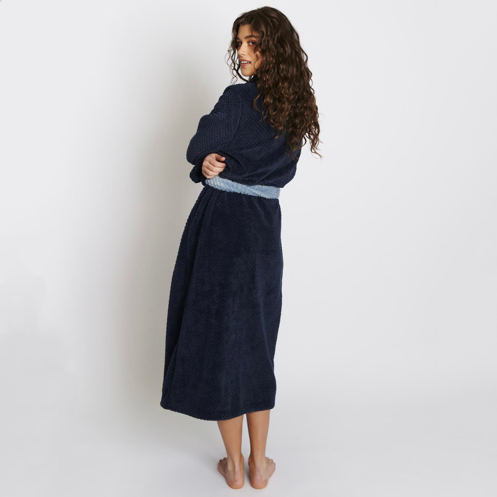 Kip & Co Cosy Robe - Deep Blue