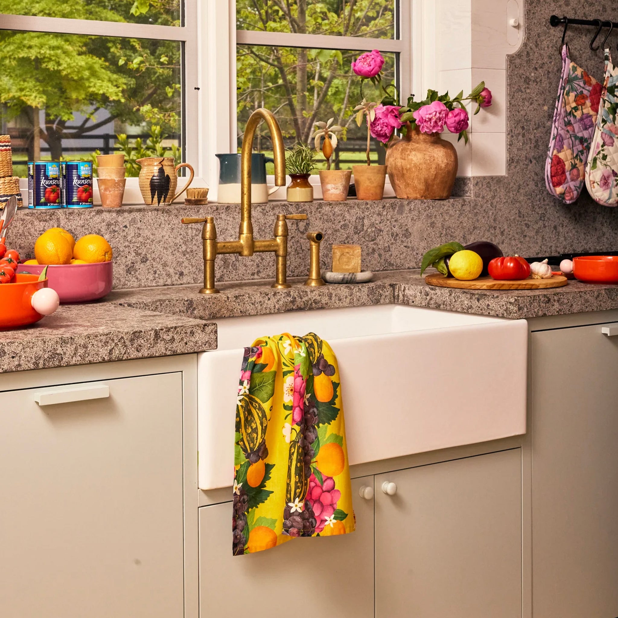 Kip & Co Linen & Cotton Tea Towel - Garden of Plenty