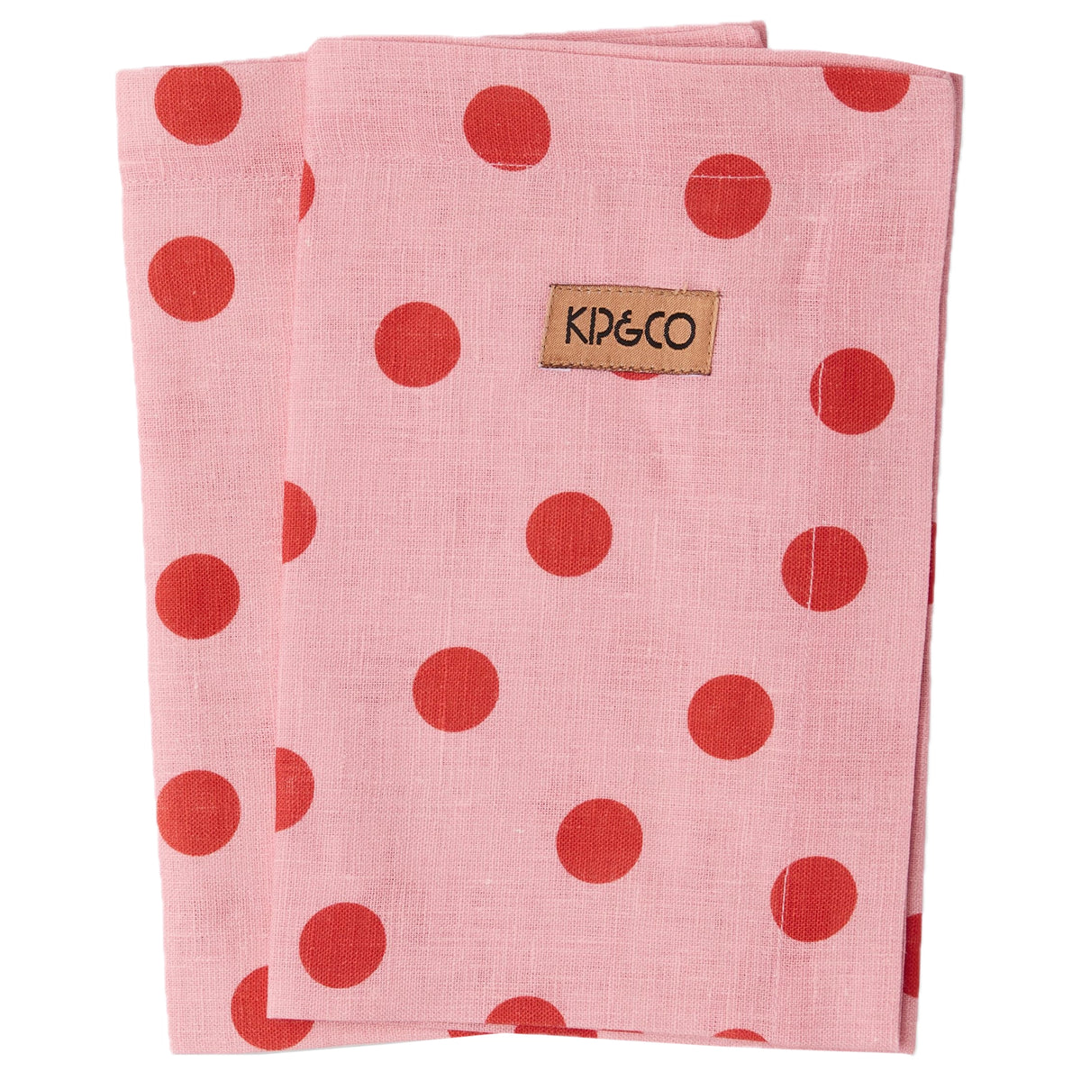Kip & Co Linen & Cotton Napkin Set - Polkadot Pink