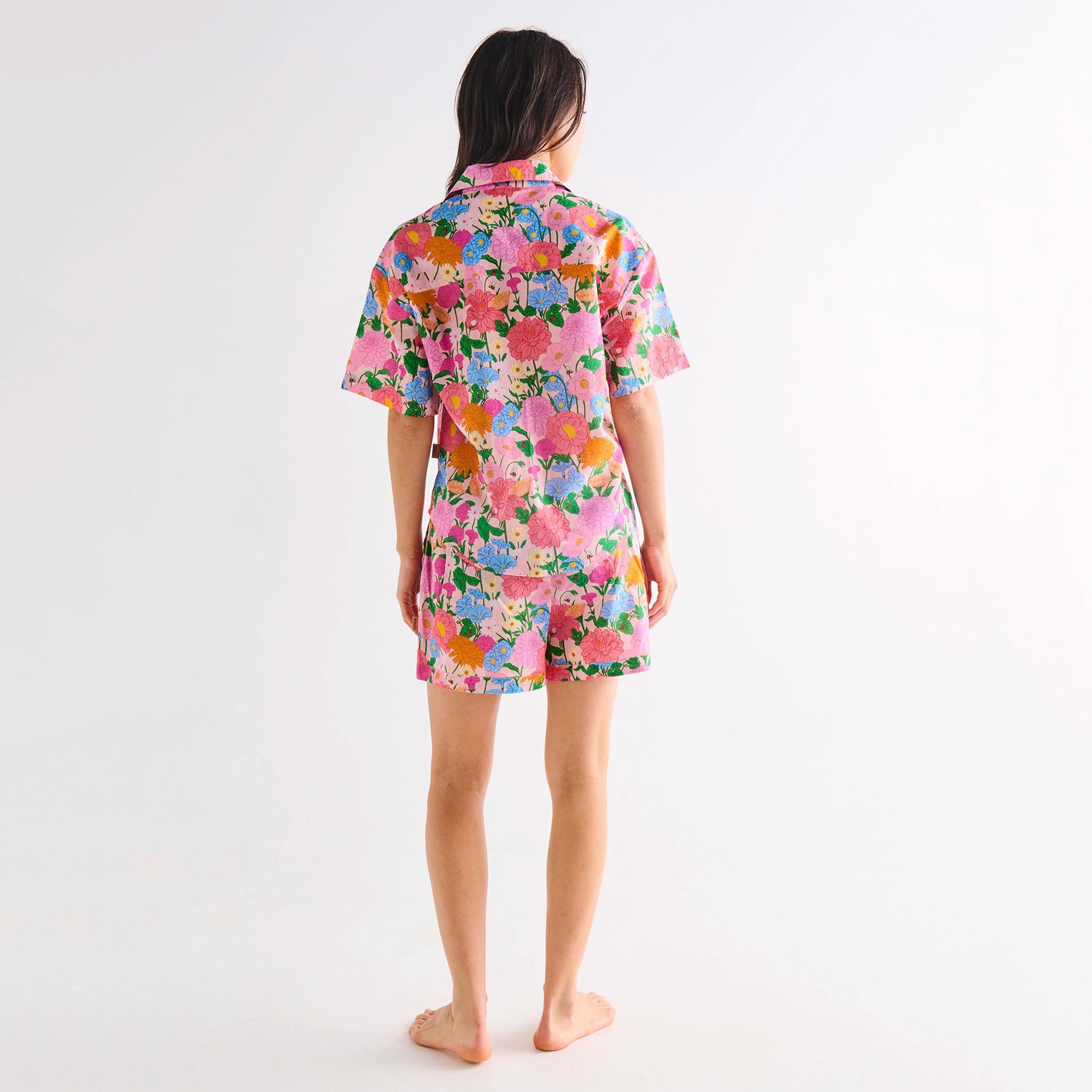 Kip & Co Organic Cotton Short Sleeve Shirt & Shorts Pyjama Set - Follow the Sun