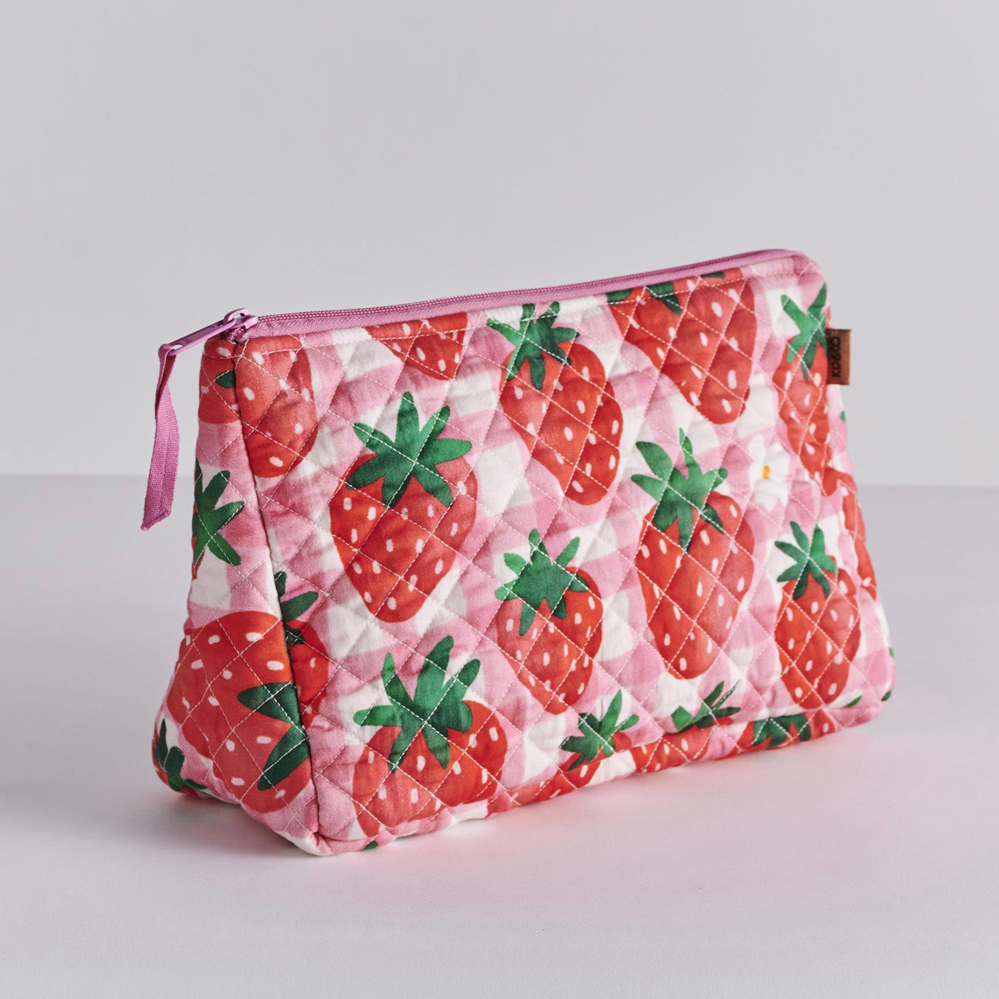 Kip & Co Quilted Toiletry Purse - Strawberry Jam