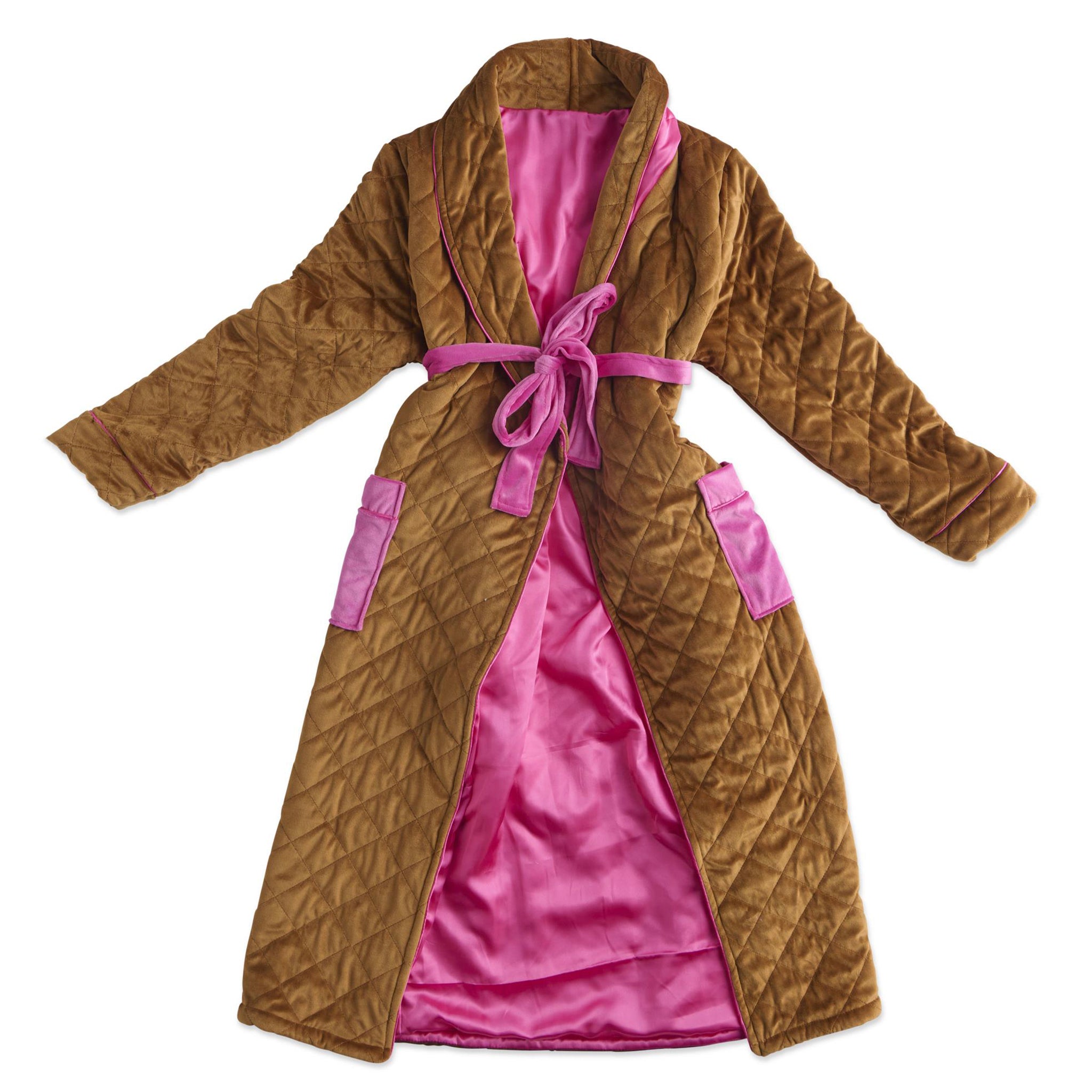 Kip & Co Quilted Velvet Robe - Pecan Delight