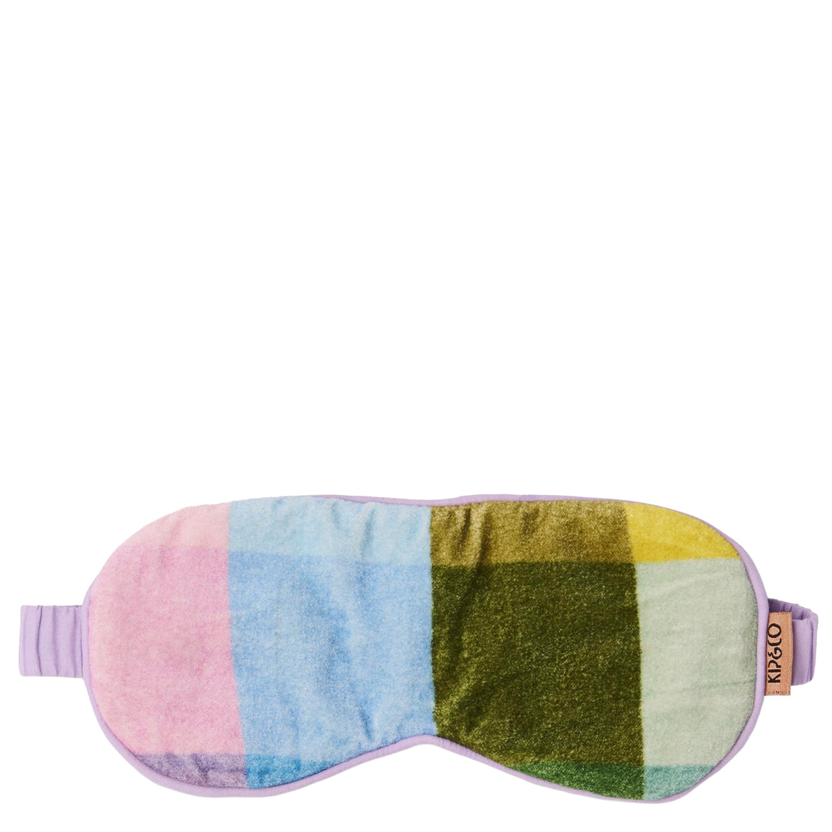 Kip & Co Velvet Bon Bon Eye Mask - Sorbet Tartan