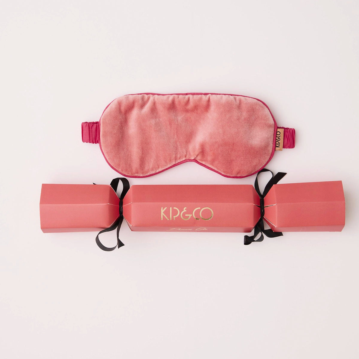 Kip & Co Velvet Bon Bon Eye Mask - Strawberry