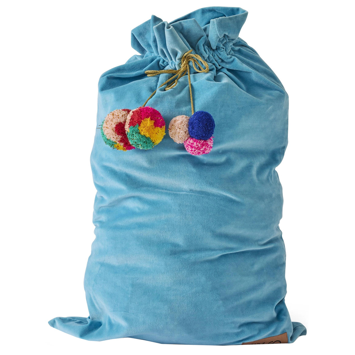 Kip & Co Velvet Santa Sack - Blue Bells
