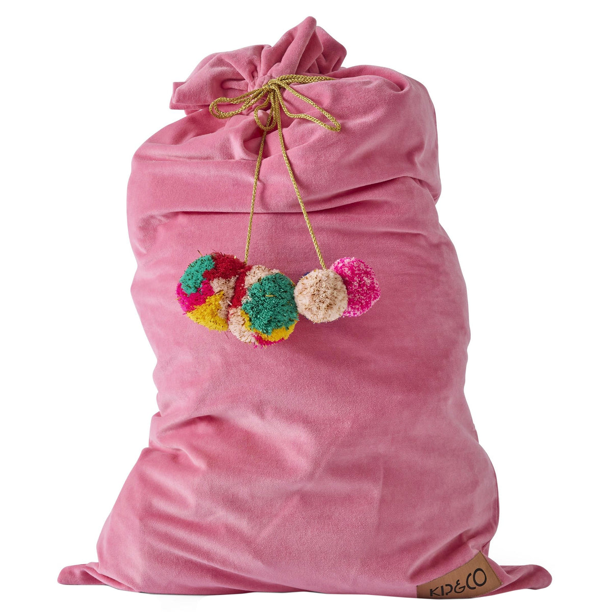 Kip & Co Velvet Santa Sack - Pinky