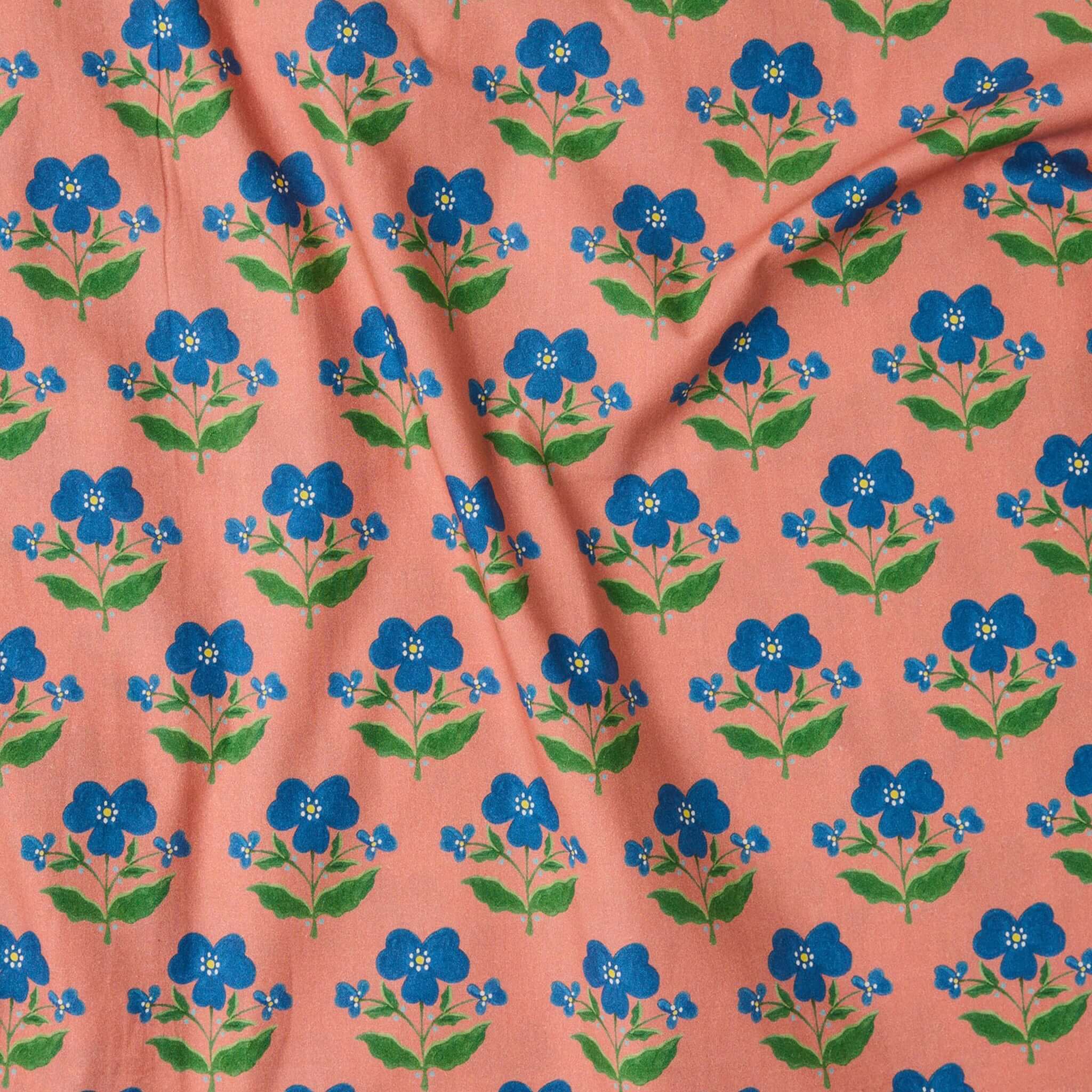 Kip & Co x Anna Spiro Organic Cotton Duvet Cover - Indian Summer Pink floral pattern on pink background.
