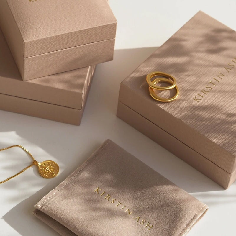 Kirstin Ash Dive In Collection - Vacation Hoop Earrings in gold vermeil with Kirstin Ash gift box and pouch