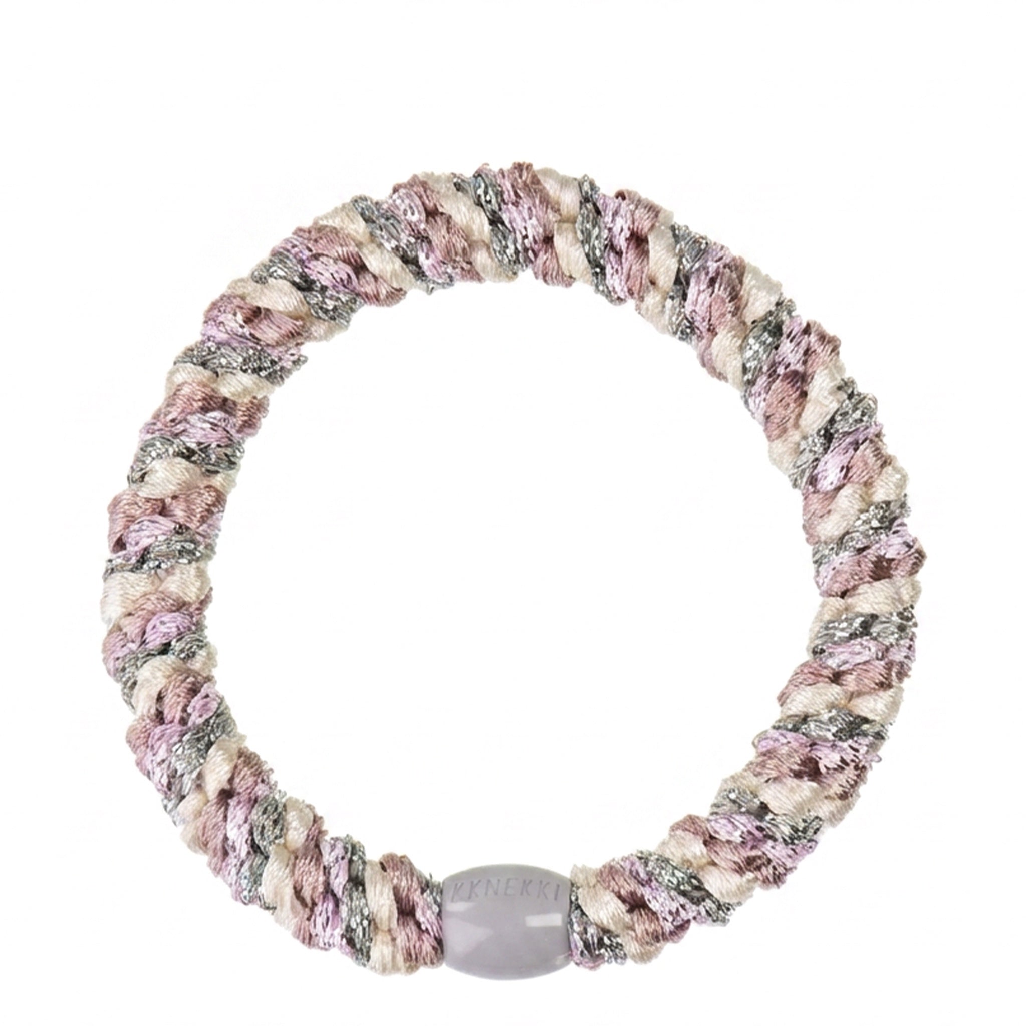 Kknekki Hair Tie - Mix Dusty Green & Light Pink Glitter