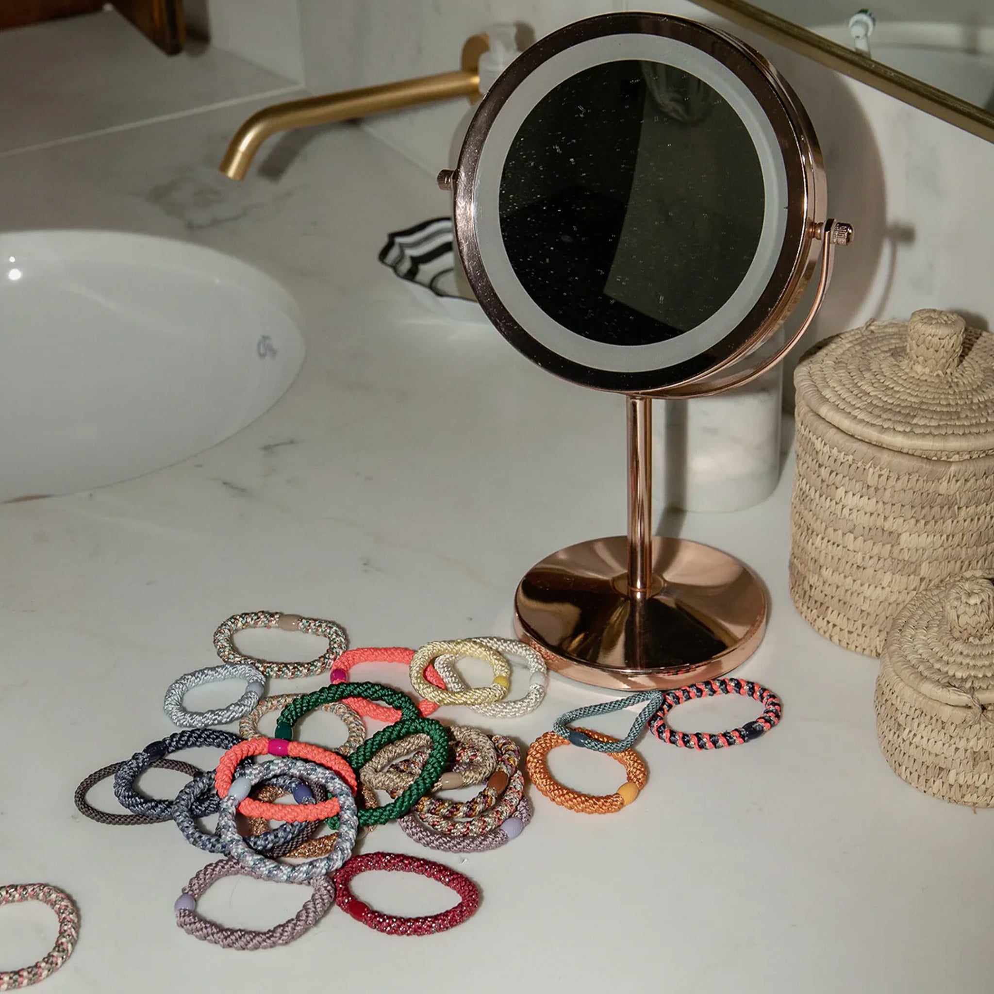 Kknekki Hair Tie - Mix Turkish Beige Glitter