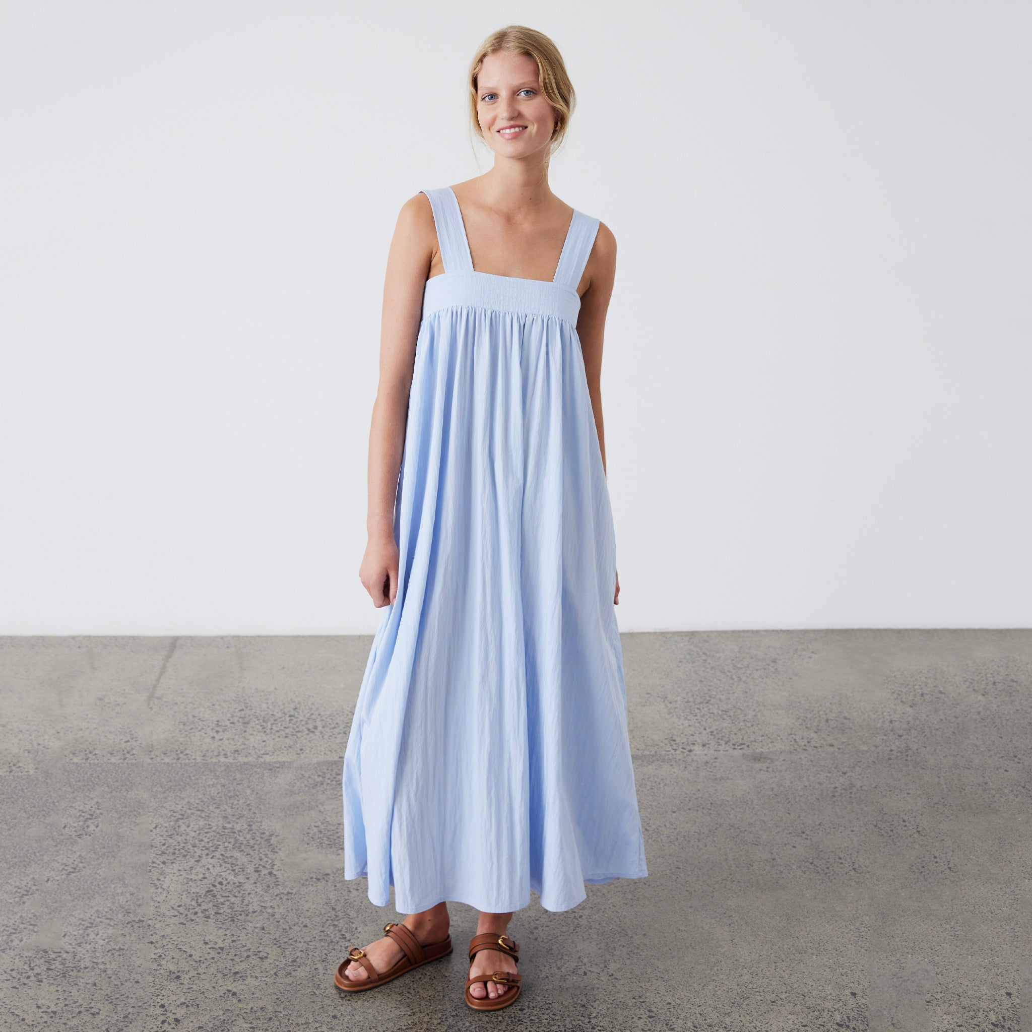 Laing Ana Dress - Dusty Blue