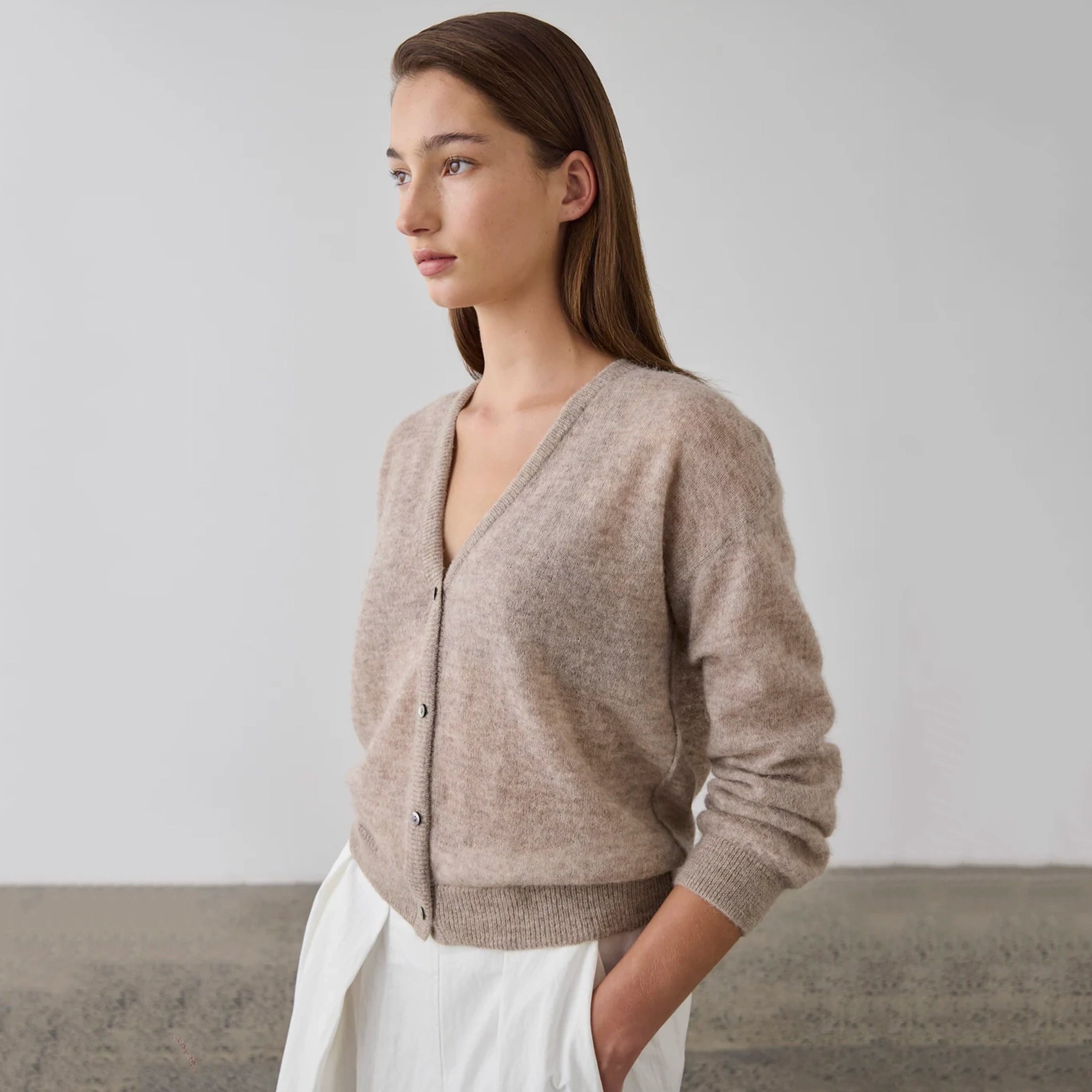 Laing Fine Alpaca Cardigan - Hazel