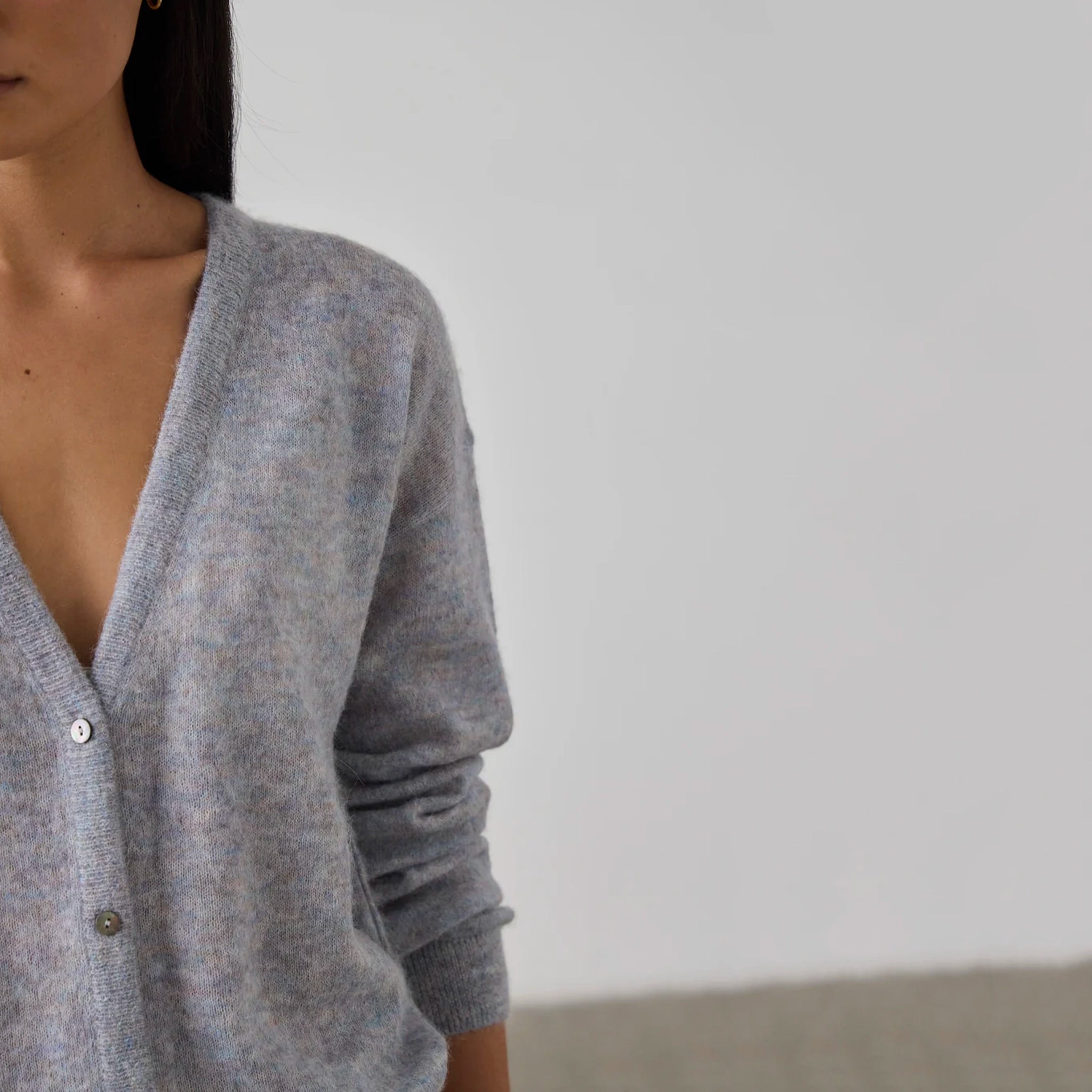 Laing Fine Alpaca Cardigan - Heather
