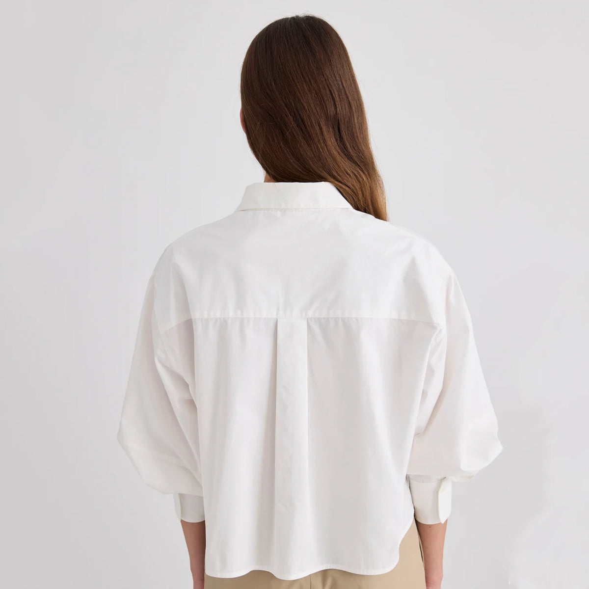 Laing Marlowe Cotton Poplin Shirt - Ecru
