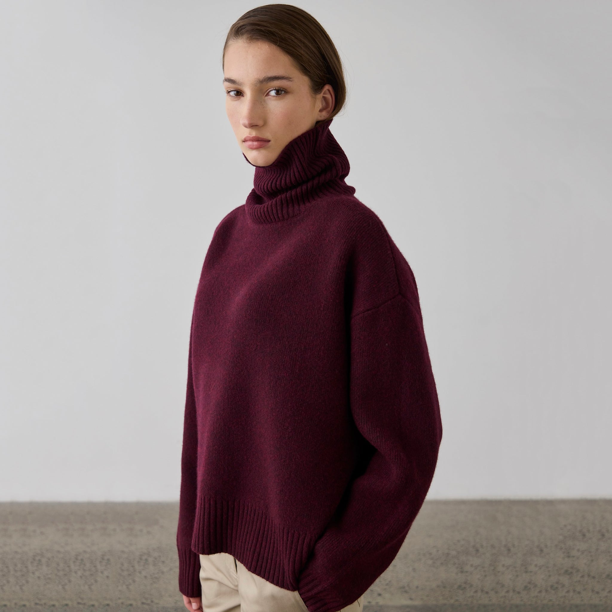 Laing Nico Merino Oversized Sweater - Mulberry