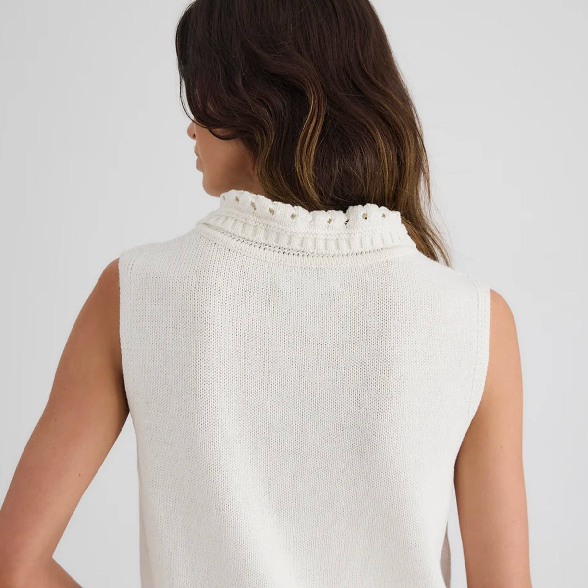 Laing Sienna Collared Tank - Cream