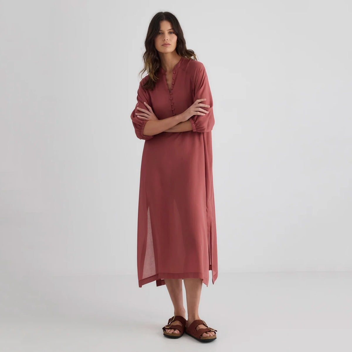 Laing Soleil Popover Dress - Rose Copper