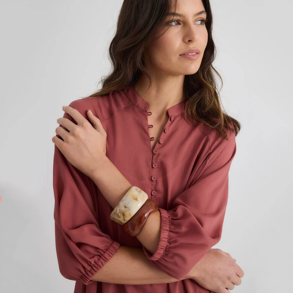 Laing Soleil Popover Dress - Rose Copper