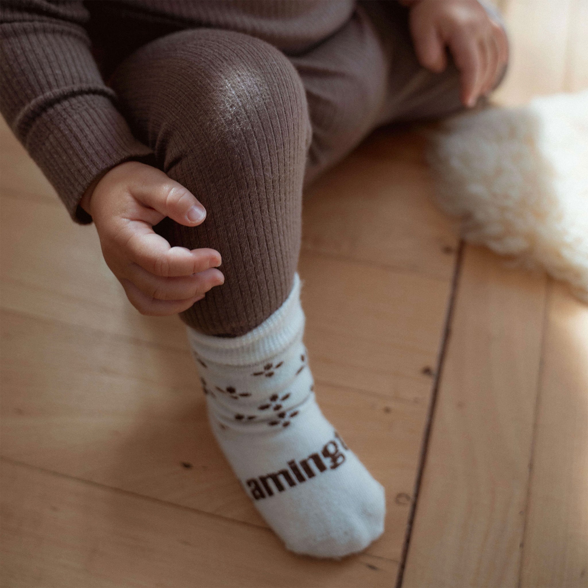 Lamington Merino Crew Baby Socks - Autumn