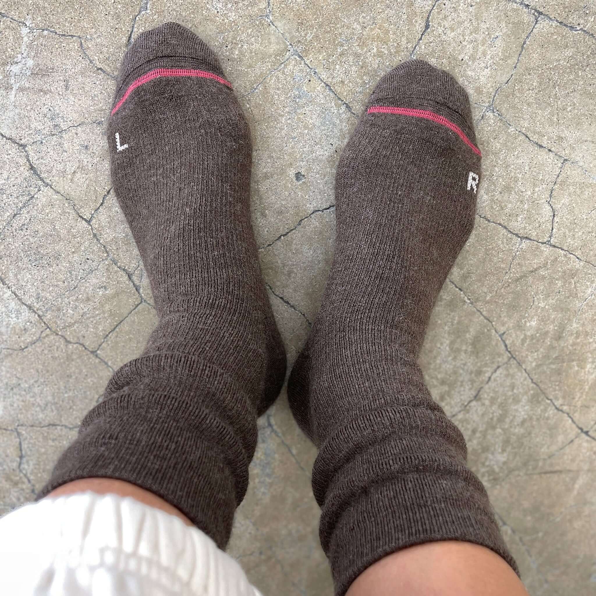 Le Bon Shoppe Camper Socks - Wood shown in a cozy, unisex design ideal for outdoor adventures and everyday wear.