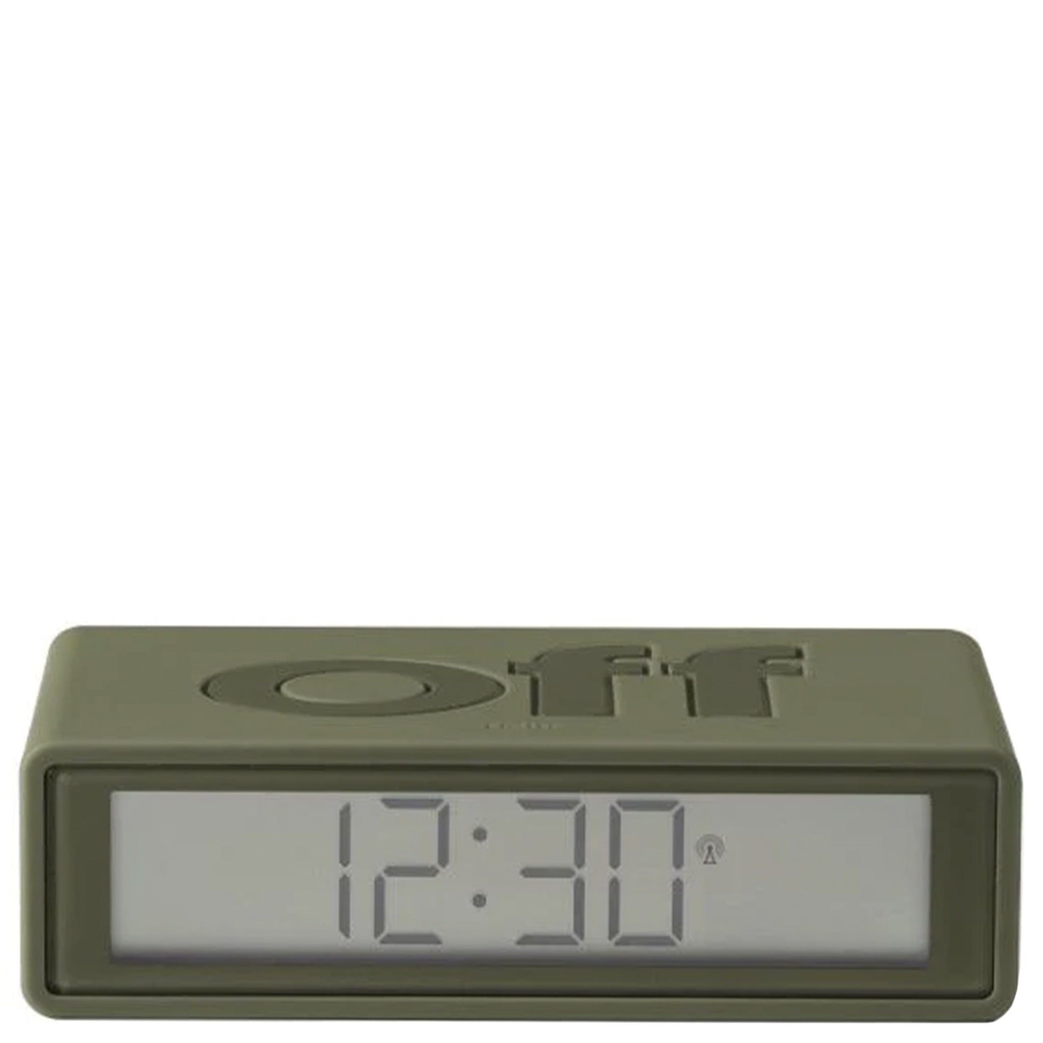 Lexon Flip Classic Reversible LCD Alarm Clock - Khaki