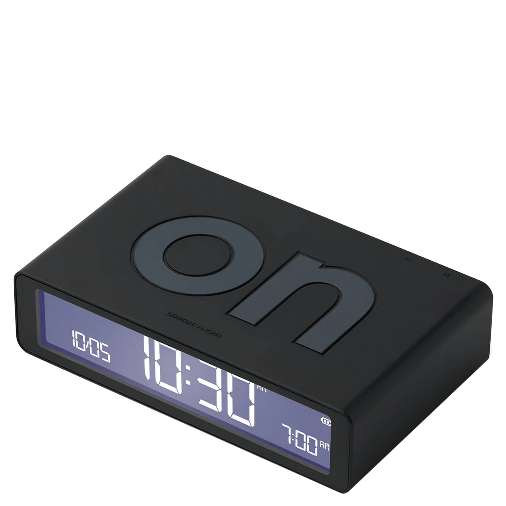 Lexon Flip Classic Reversible LCD Alarm Clock - Black