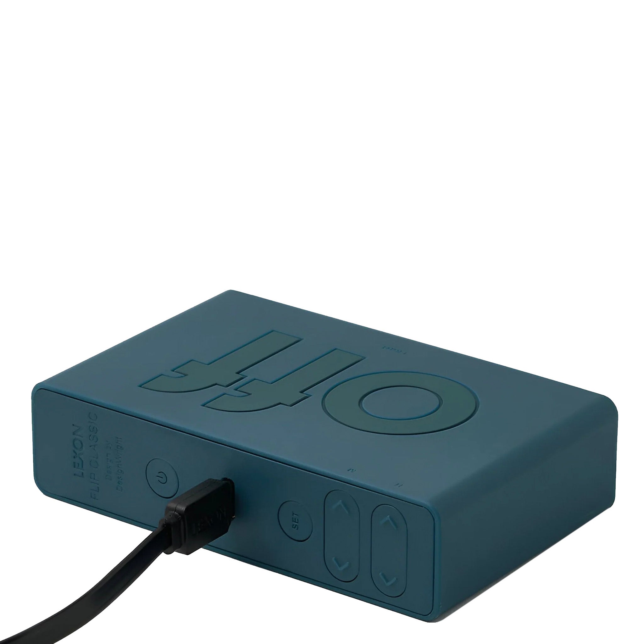 Lexon Flip Classic Reversible LCD Alarm Clock - Duck Blue
