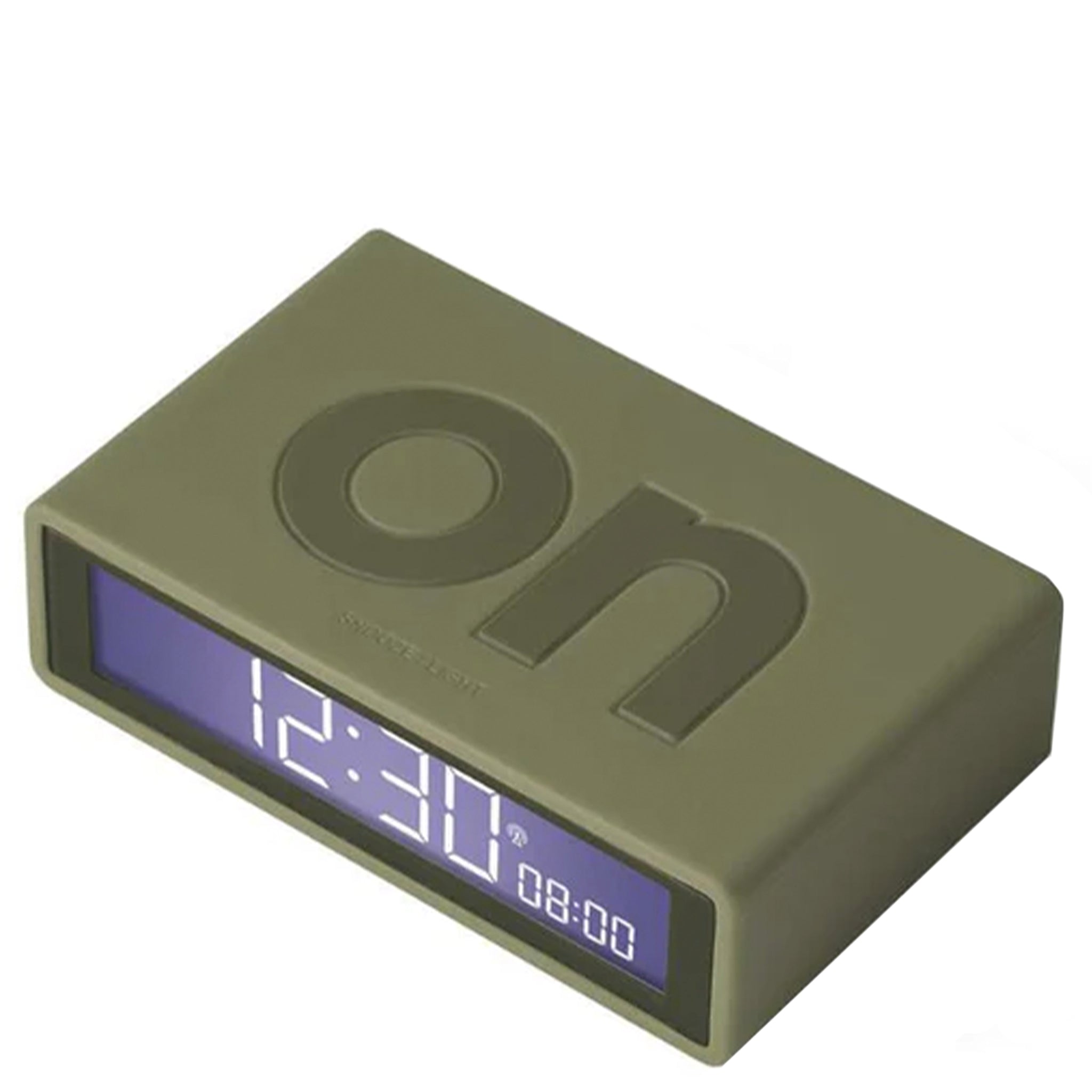 Lexon Flip Classic Reversible LCD Alarm Clock - Khaki