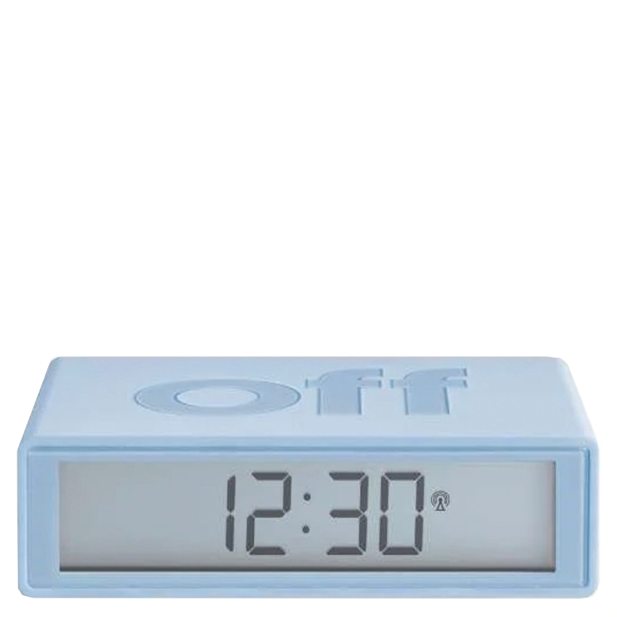 Lexon Flip Classic Reversible LCD Alarm Clock - Light Blue