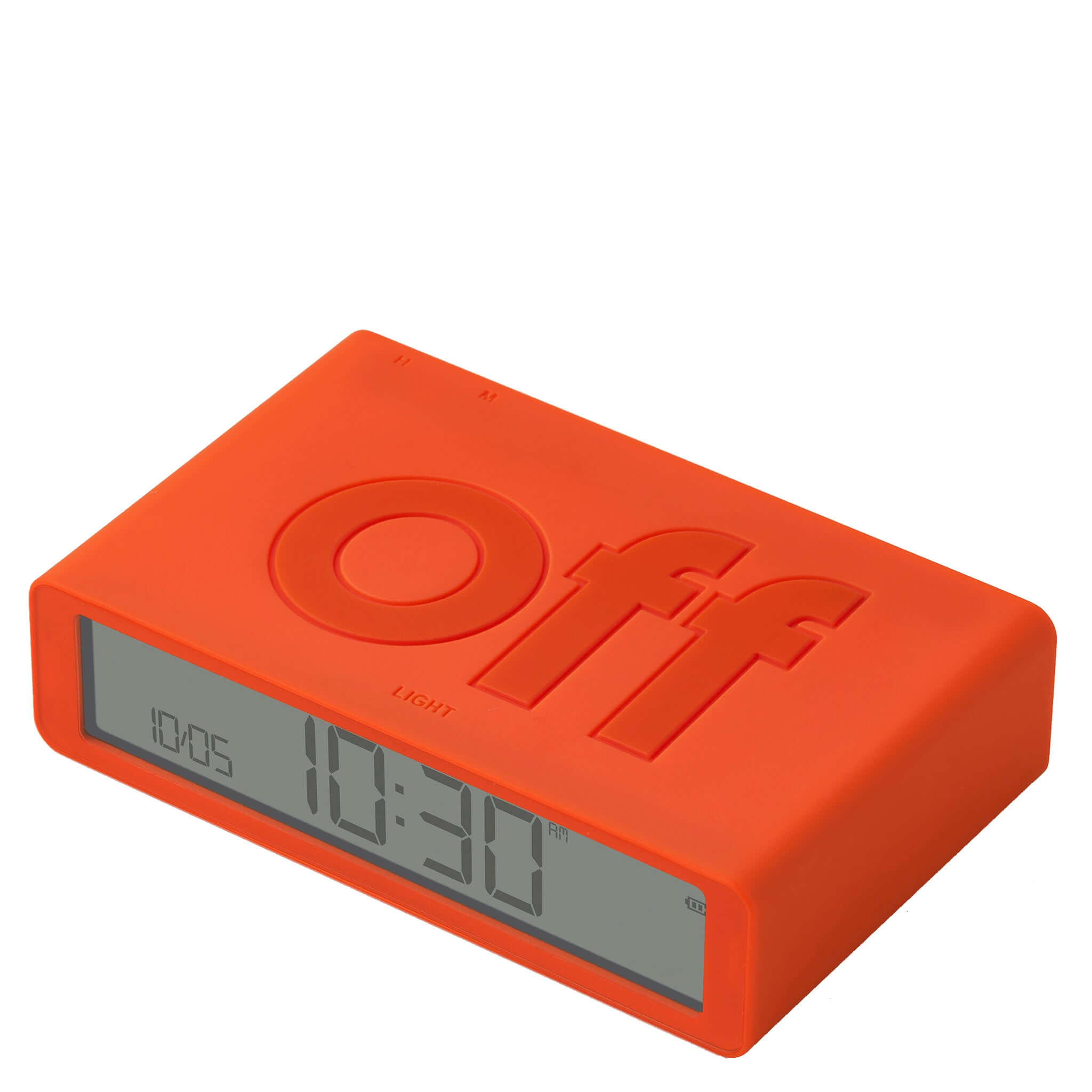 Orange Lexon Flip Classic Reversible LCD Alarm Clock
